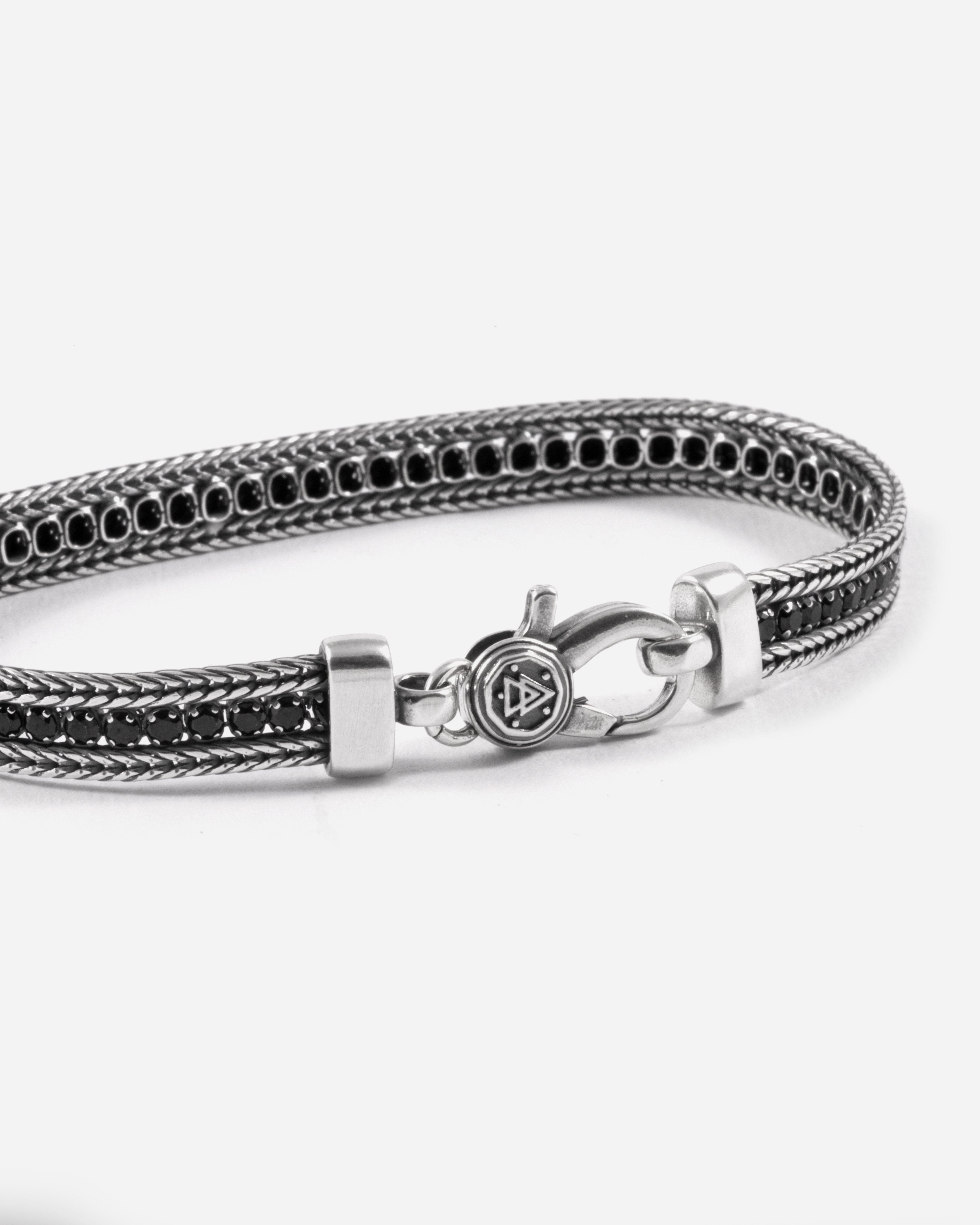 BRACCIALE TENNIS BLACK FOXTAIL / ARGENTO BRUNITO L