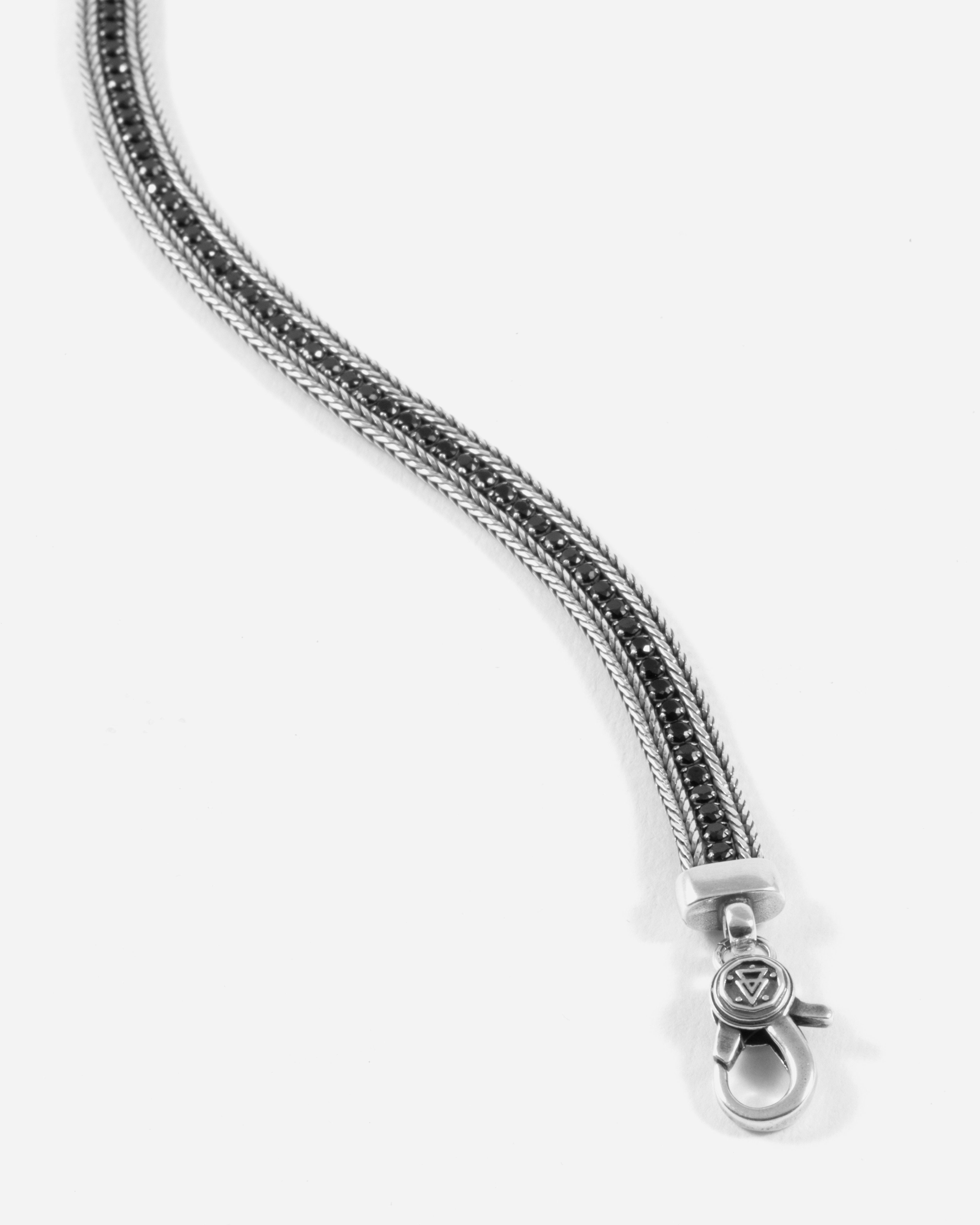BRACCIALE TENNIS BLACK FOXTAIL / ARGENTO BRUNITO L