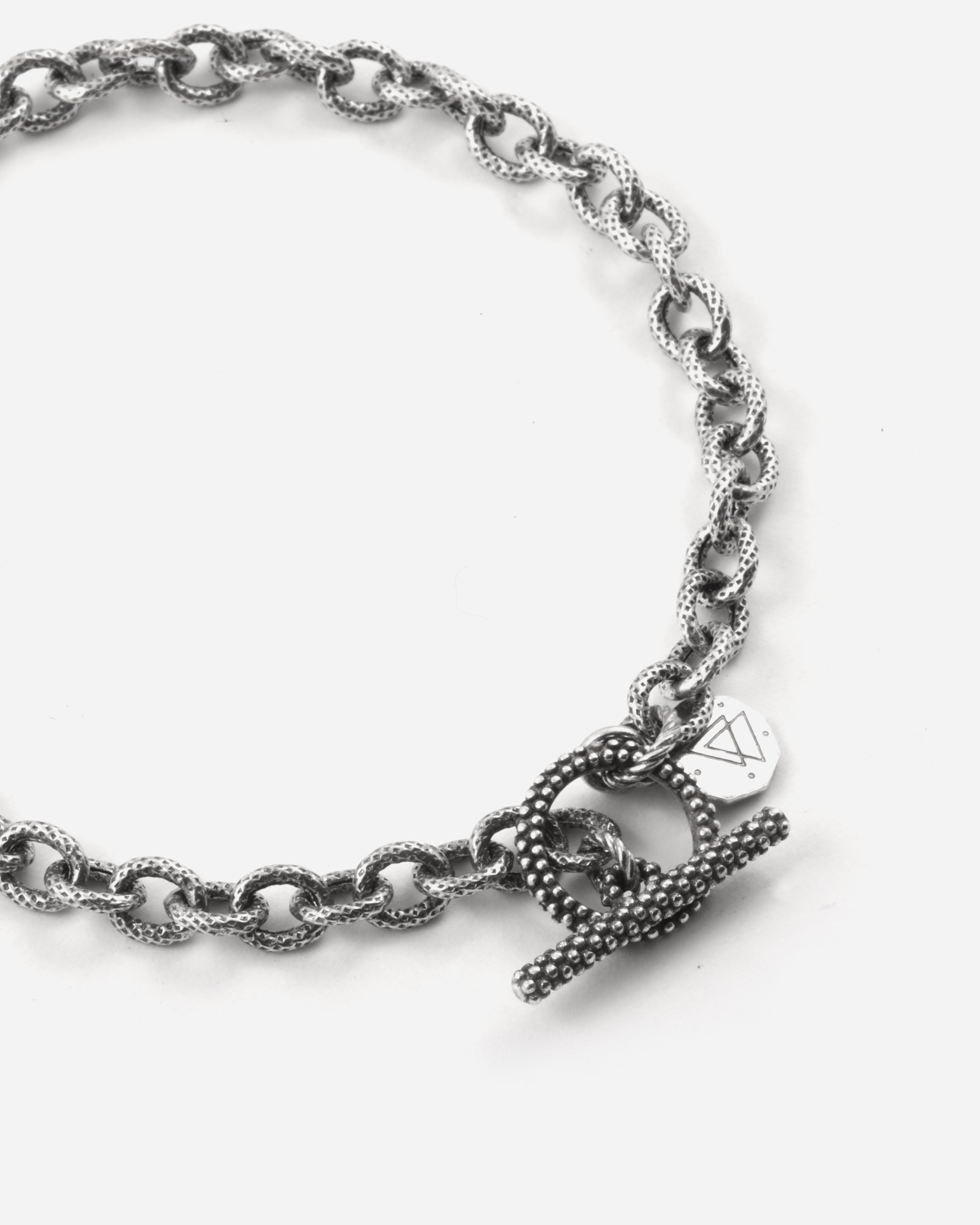 BRACCIALE CATENA F120 VUOTA RIGATA FITTA CON T-BAR