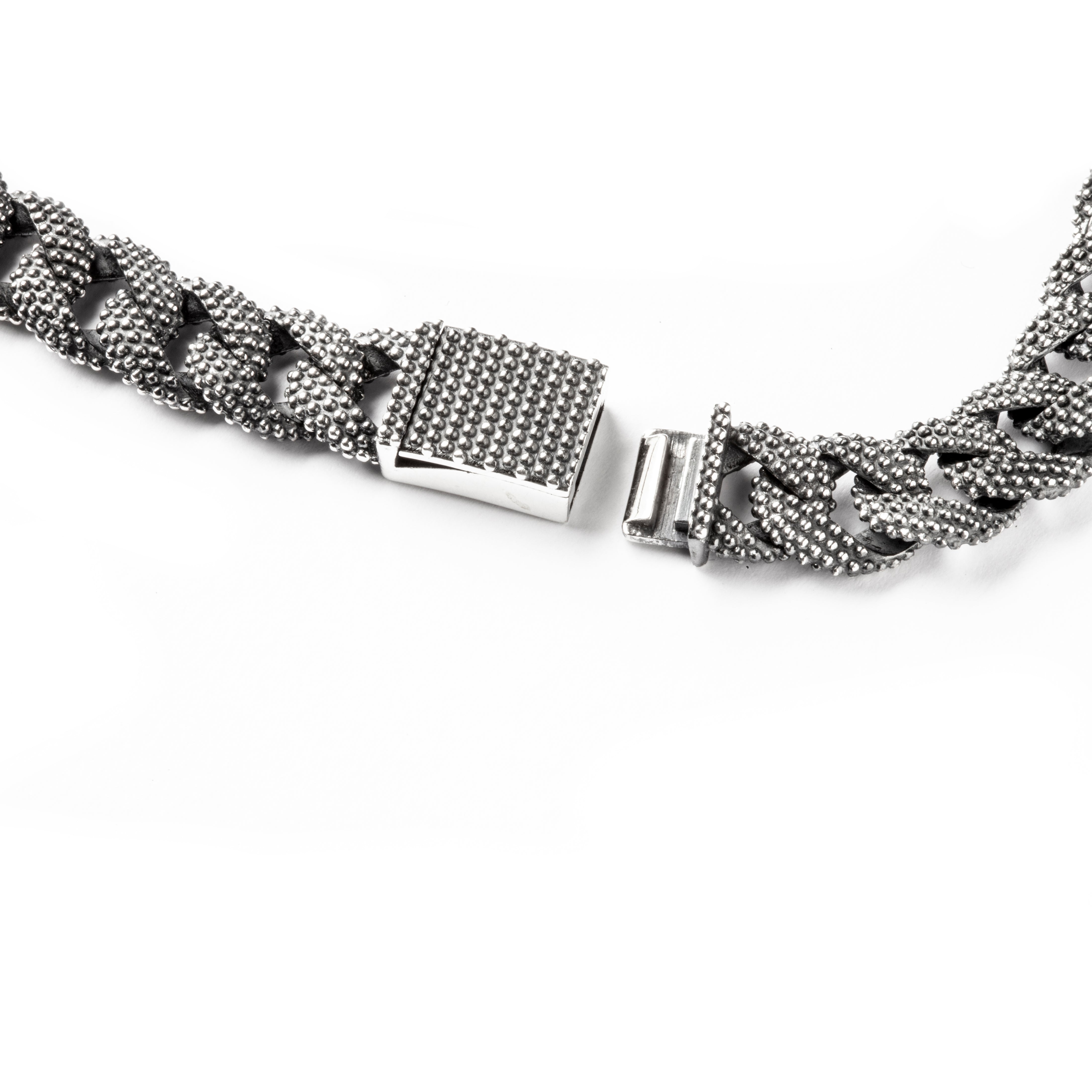 COLLANA GRUMETTA PICCOLA PUNTINATA / ARGENTO BRUNI
