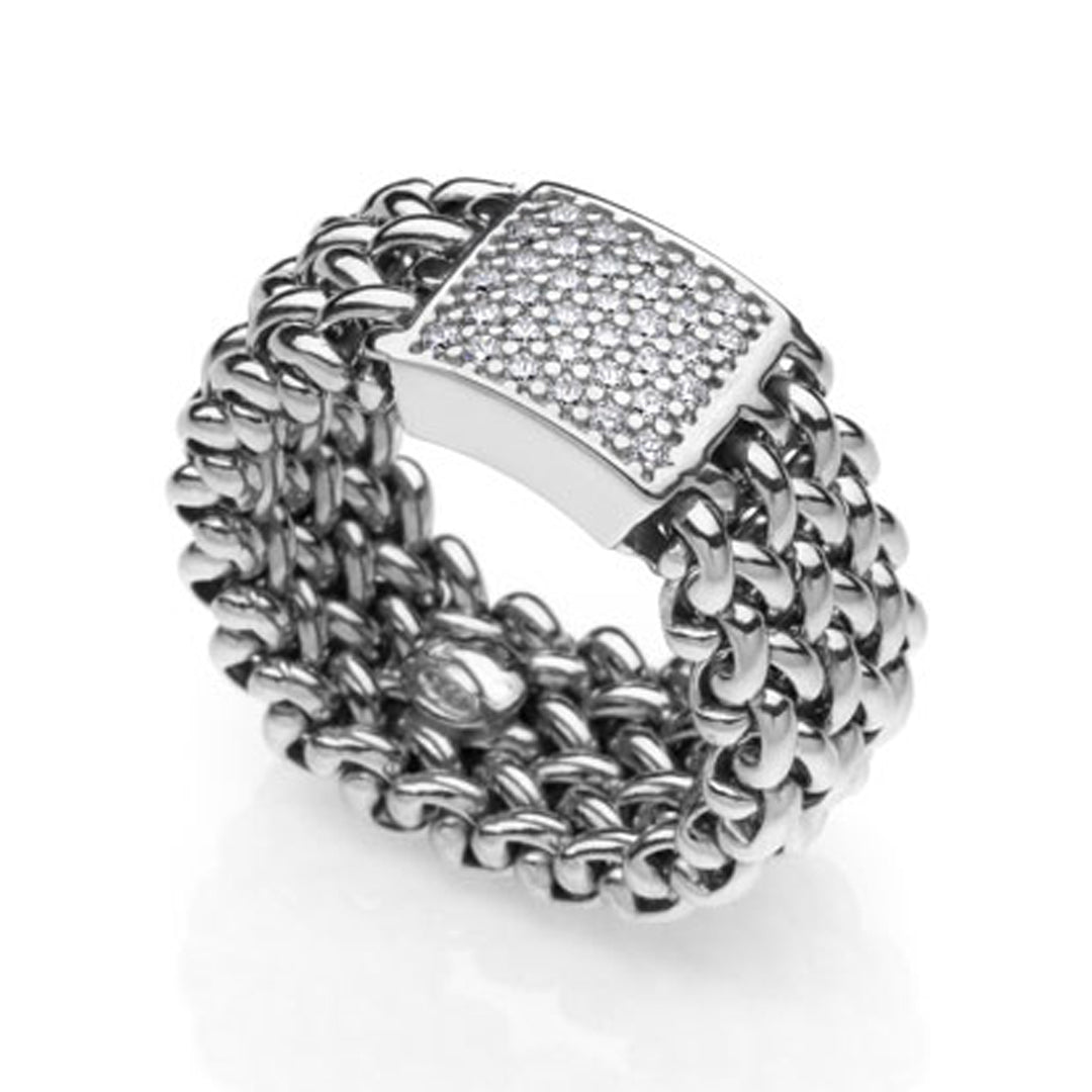 Anello Unoaerre in Argento Bianco