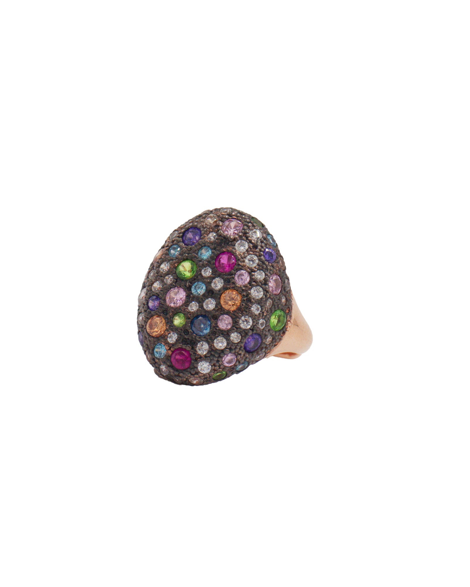 Anello Scudo Grande Multicolor ag925 rosè