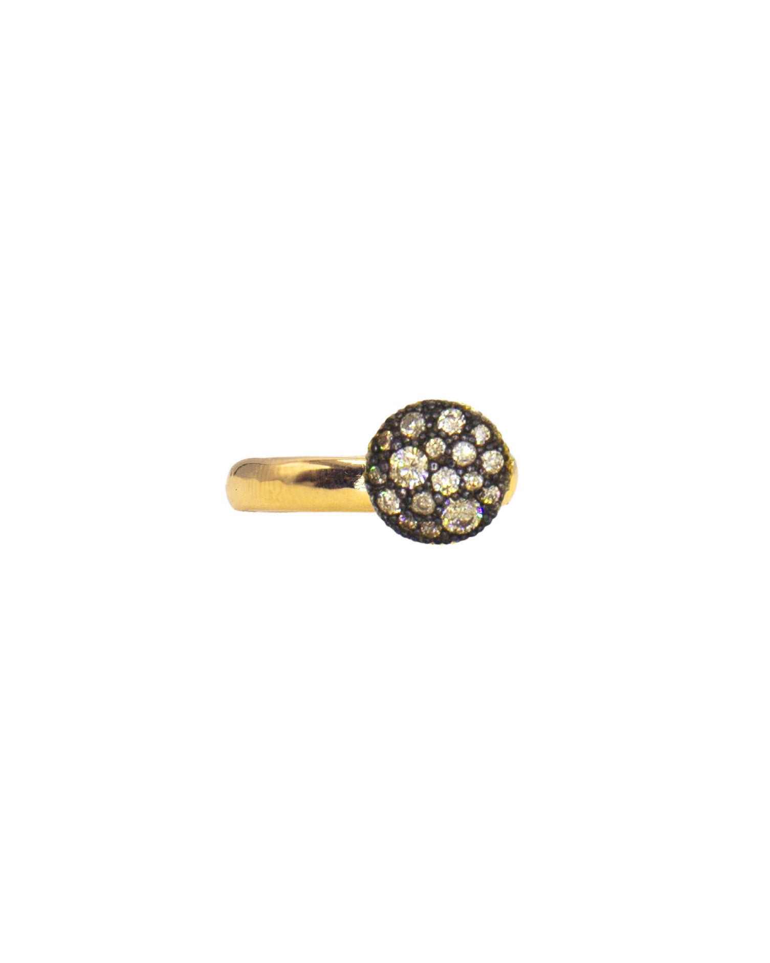 Anello Tondo Sassolino D'Amare Champagne ag925 dorato