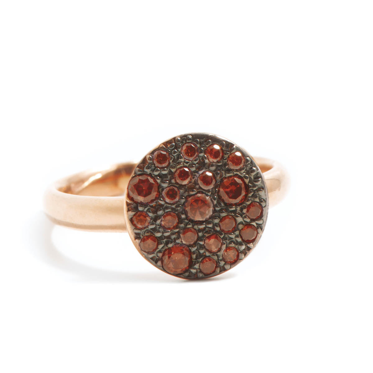 Anello Tondo Piccolo Brown ag925 rosè