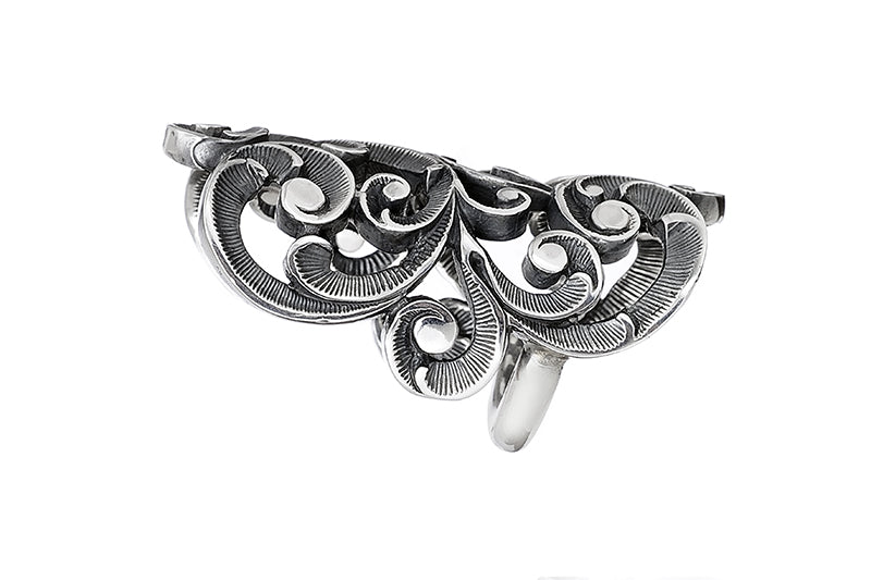 ANELLO A FALANGE IN  ARGENTO INTAGLIATO