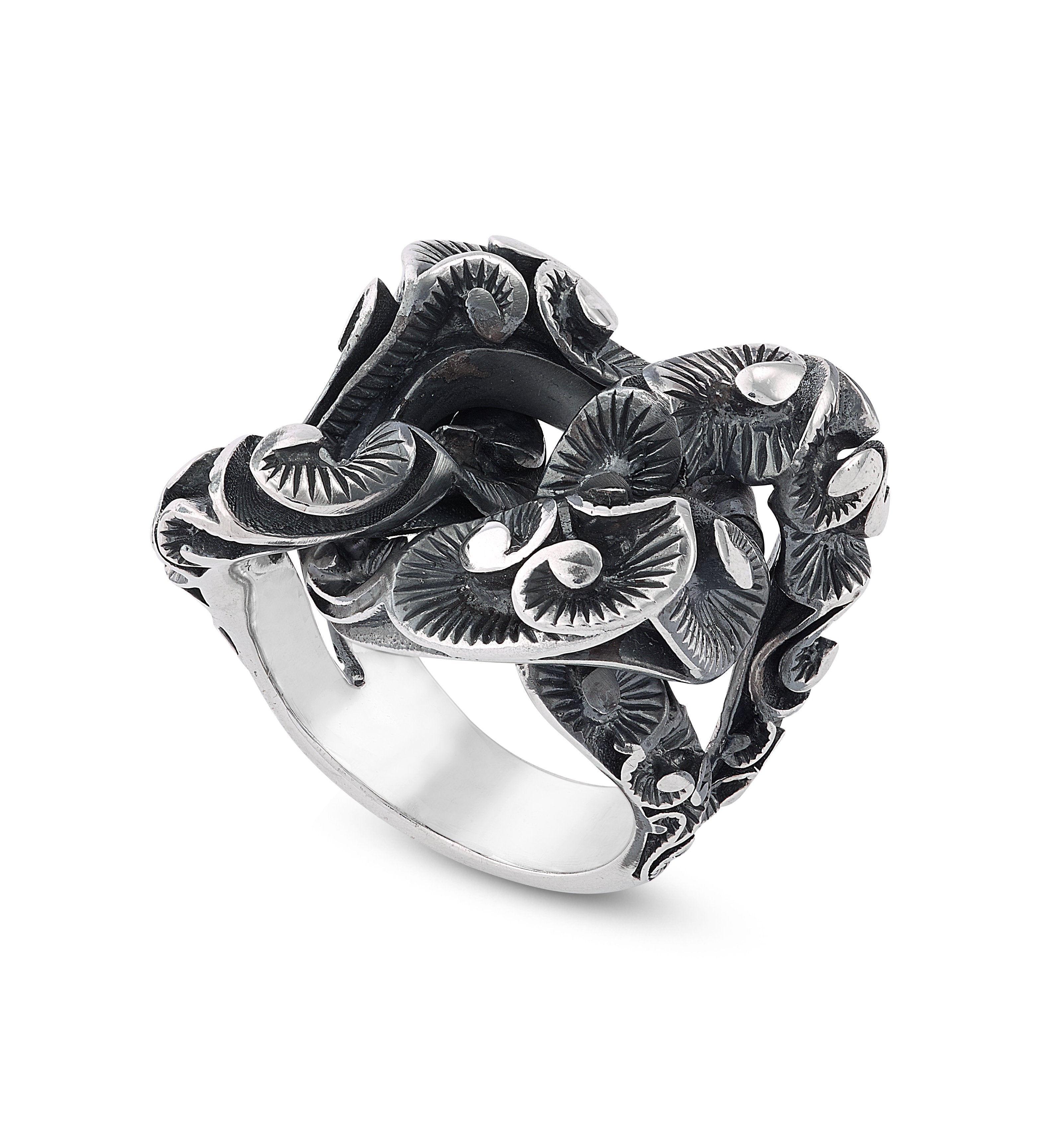 ANELLO IN ARGENTO GRANDE CATENA GROUMETTE