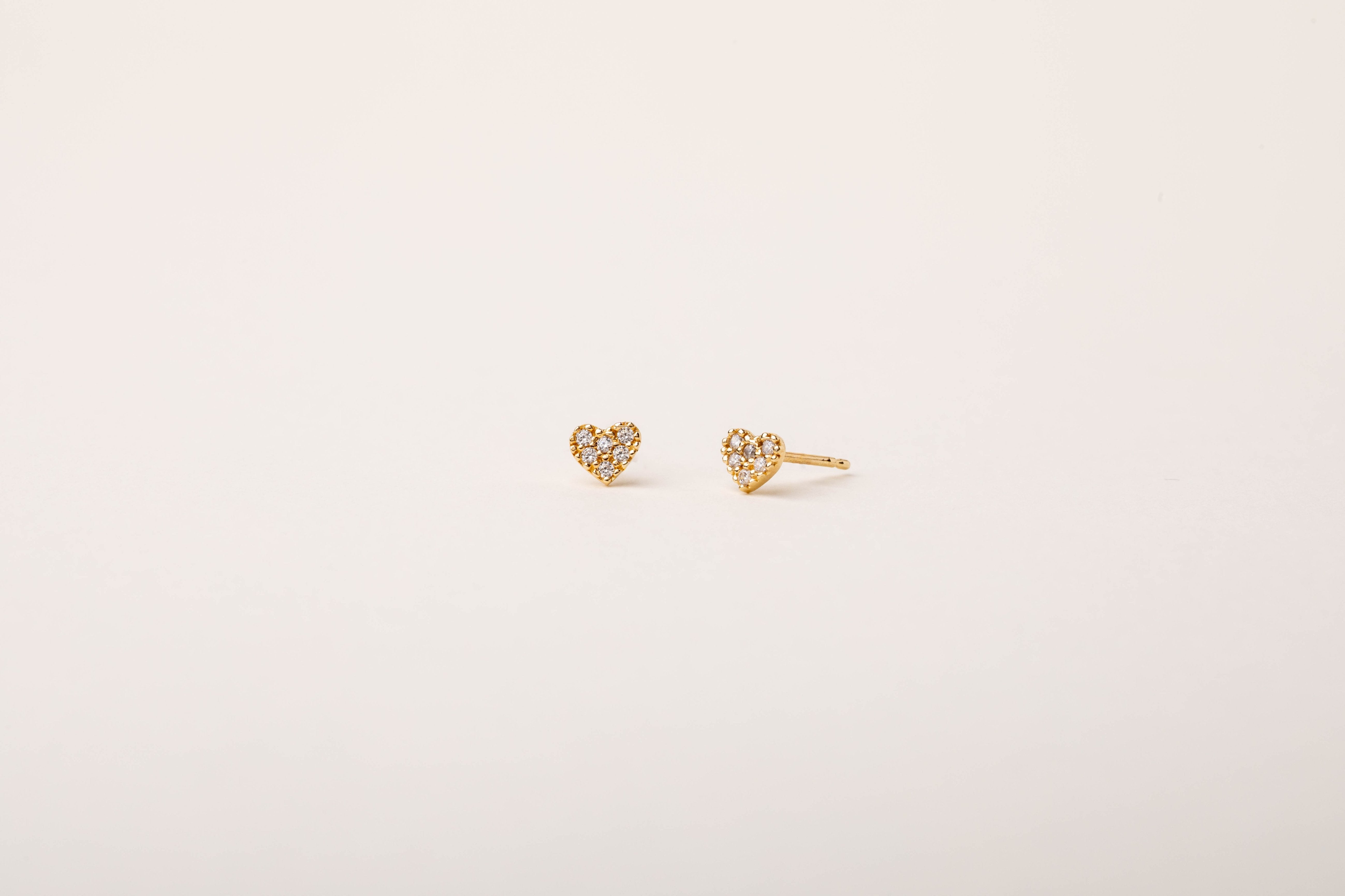 Orecchini cuore zirconato
