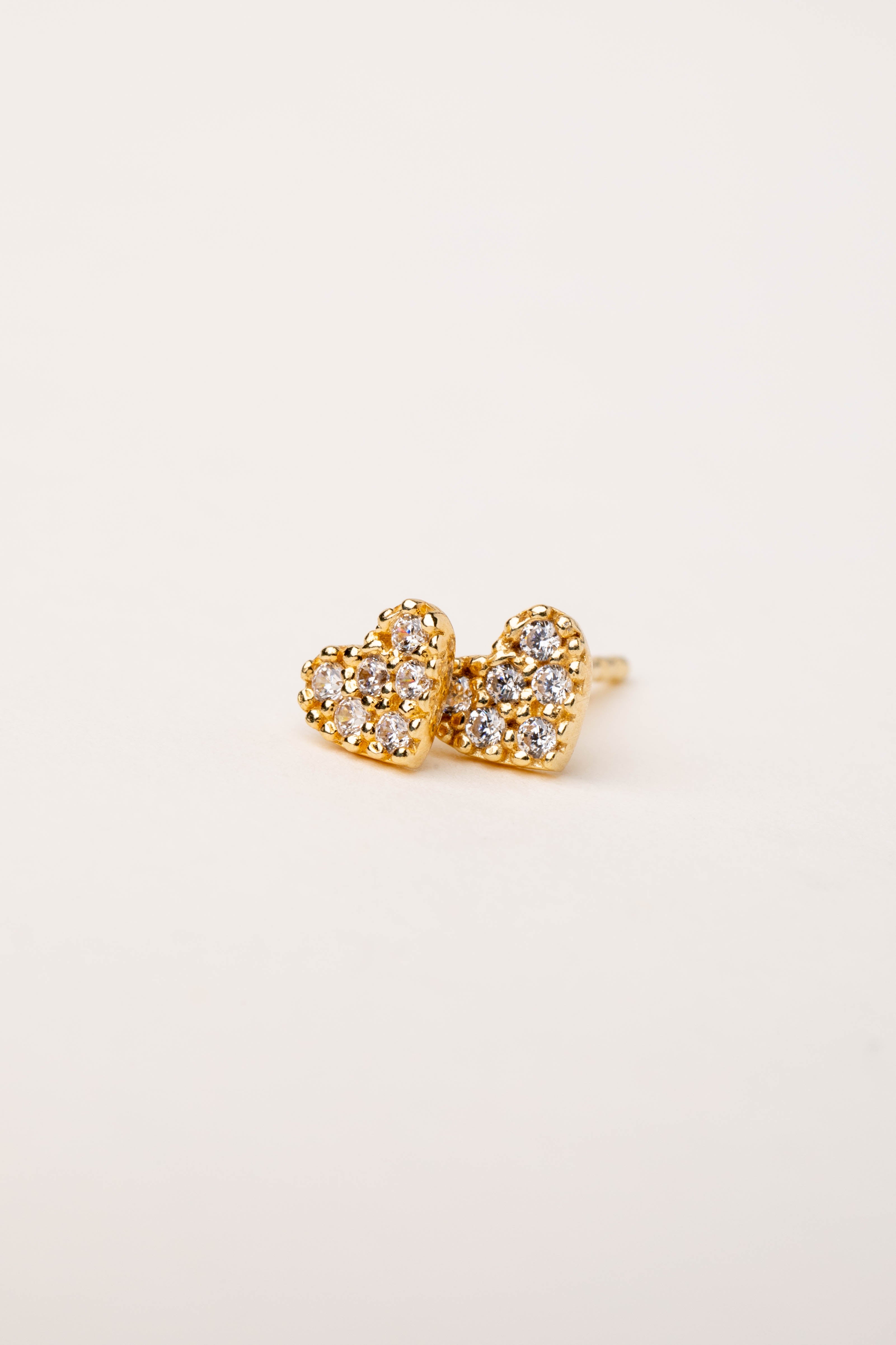Orecchini cuore zirconato