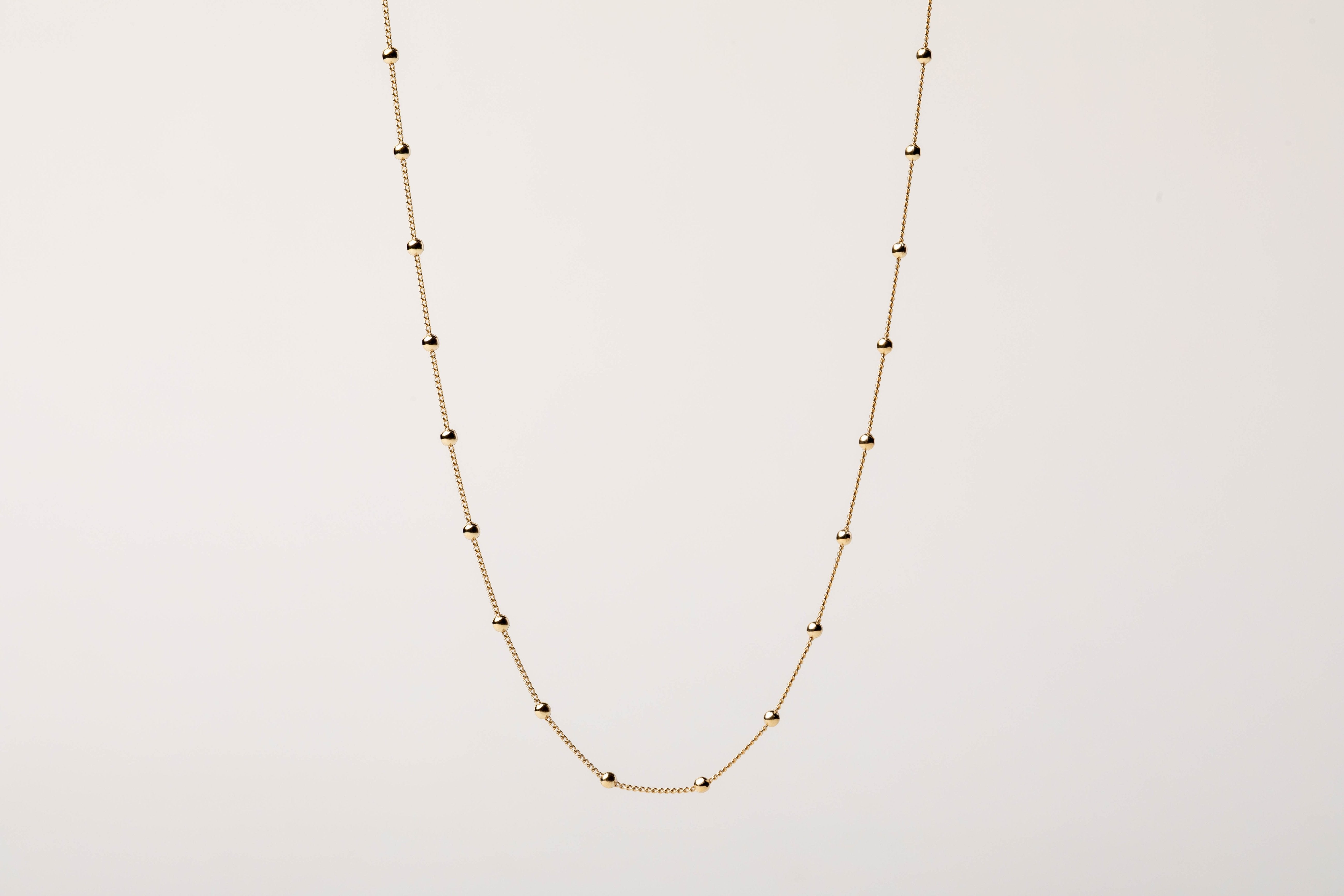 Collana palline distanti corta 36+6CM