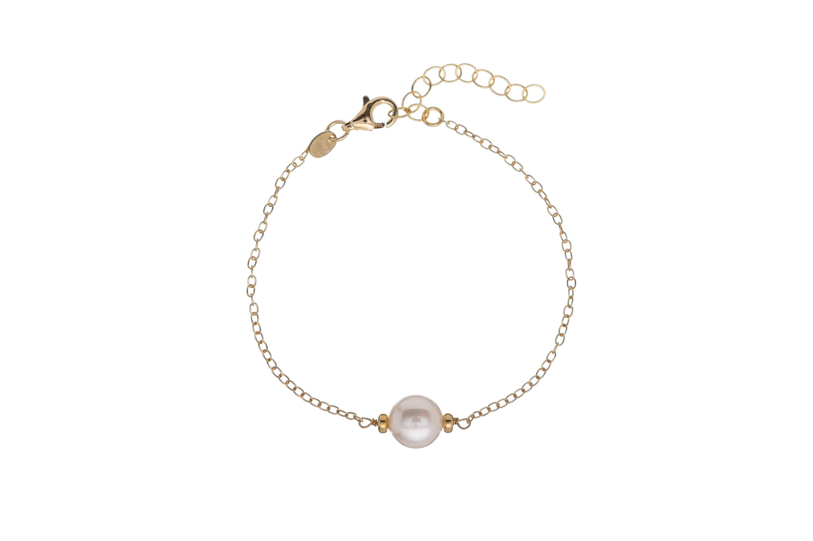 Bracciale con perla piatta