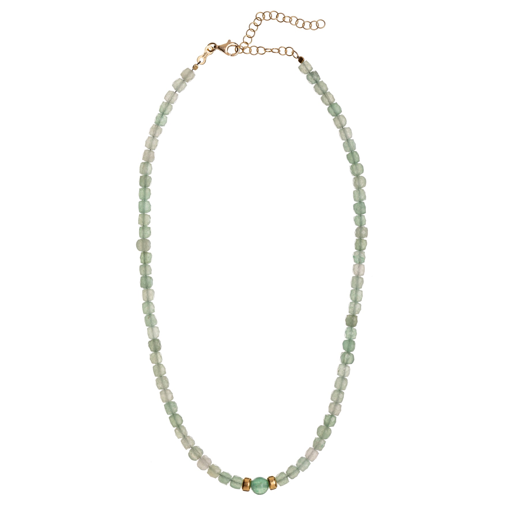 Collana con morganite cubo e 1 tonda centrale