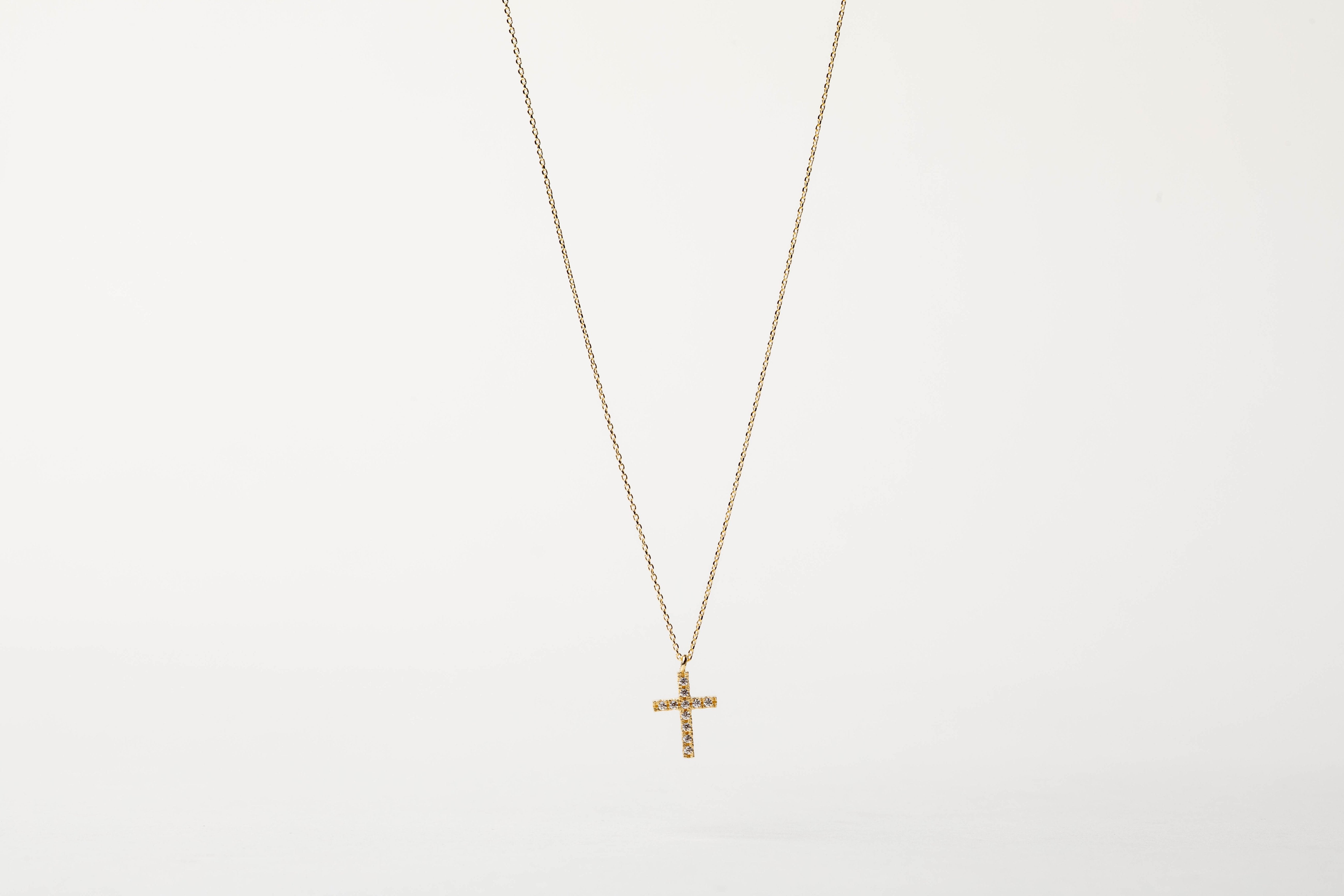 Collana croce zirc.