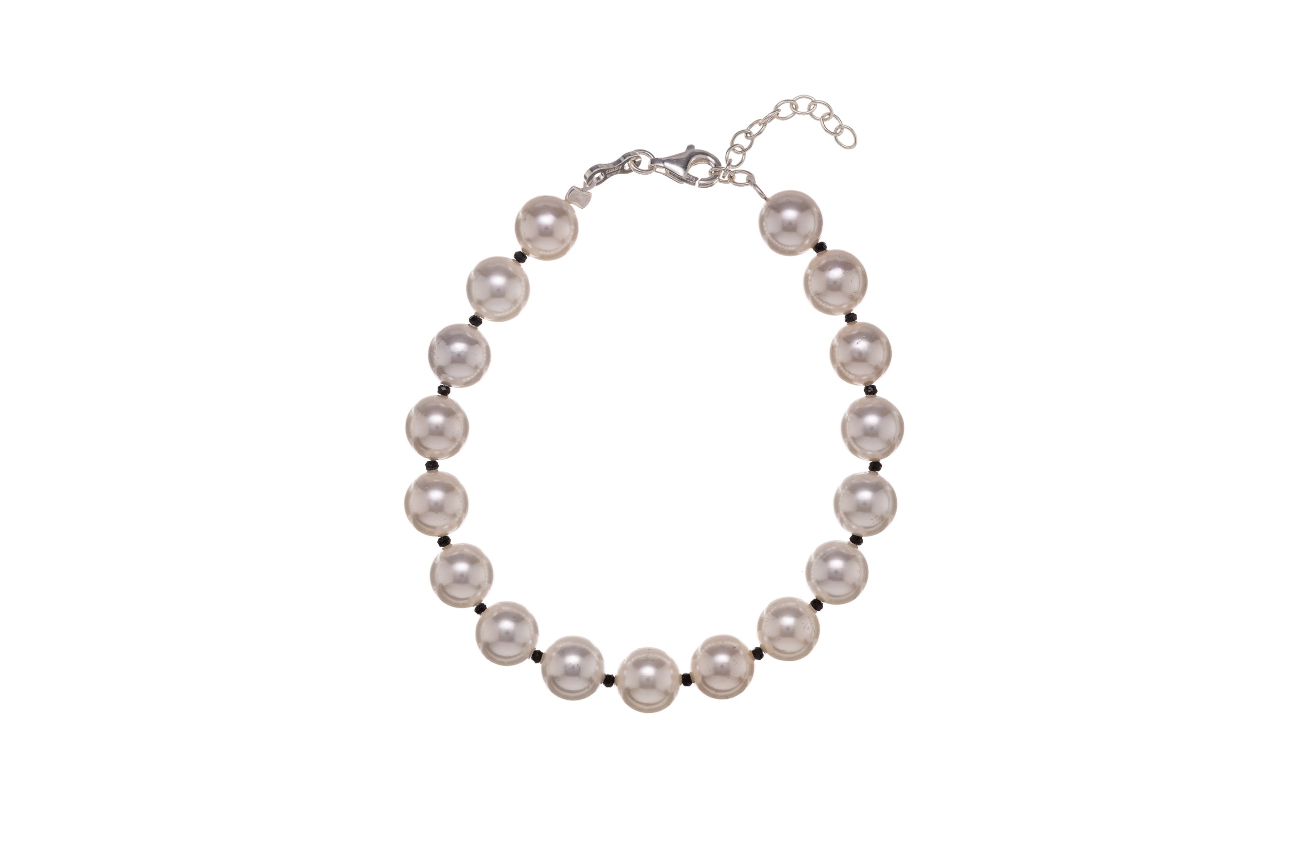 Bracciale perle mop 8mm e spinello