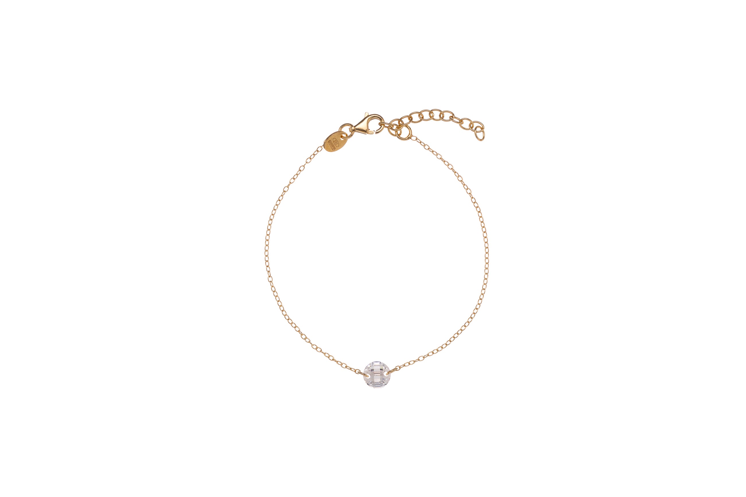 Bracciale zircone tondo centrale