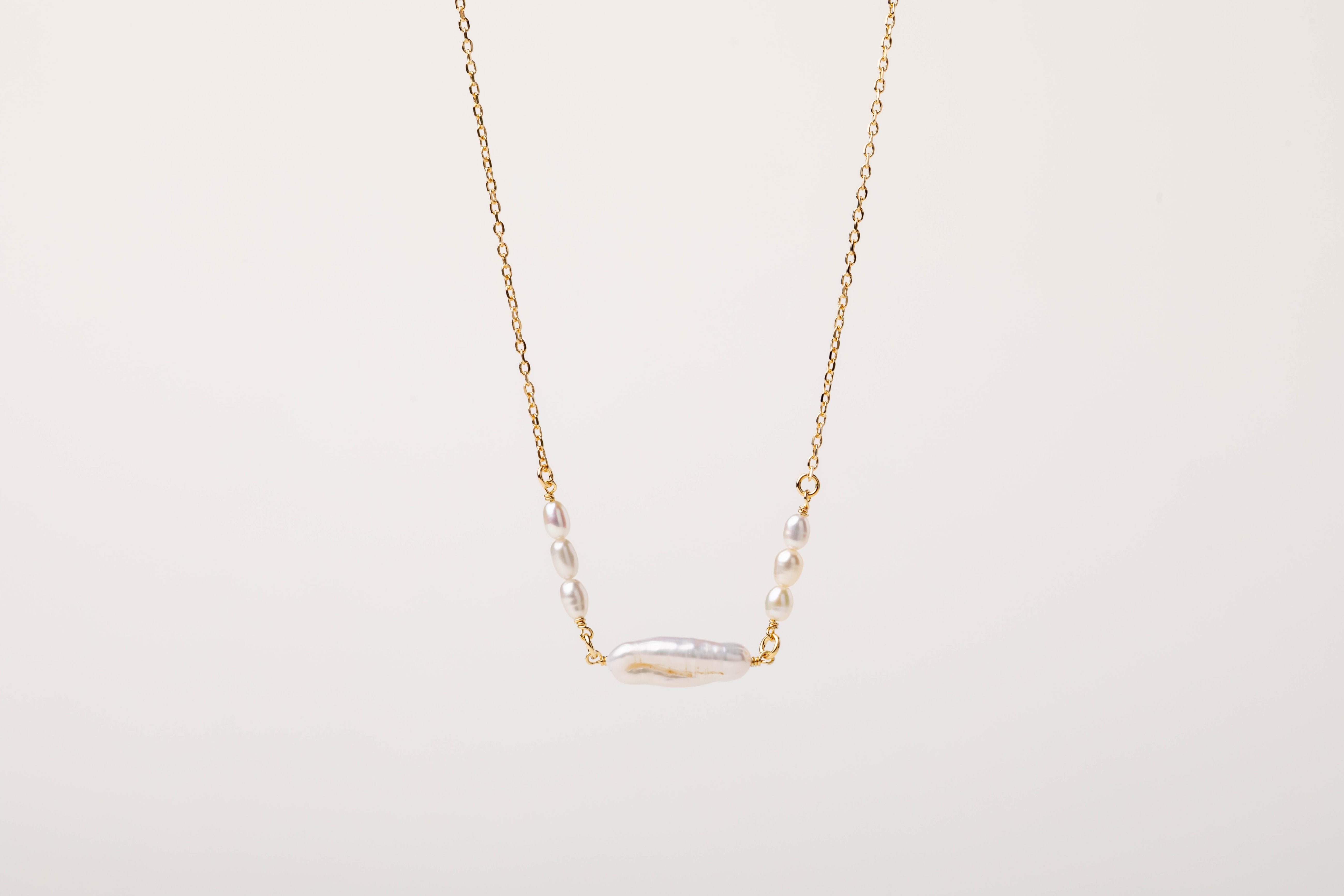 Collana perla keshi 40+4CM