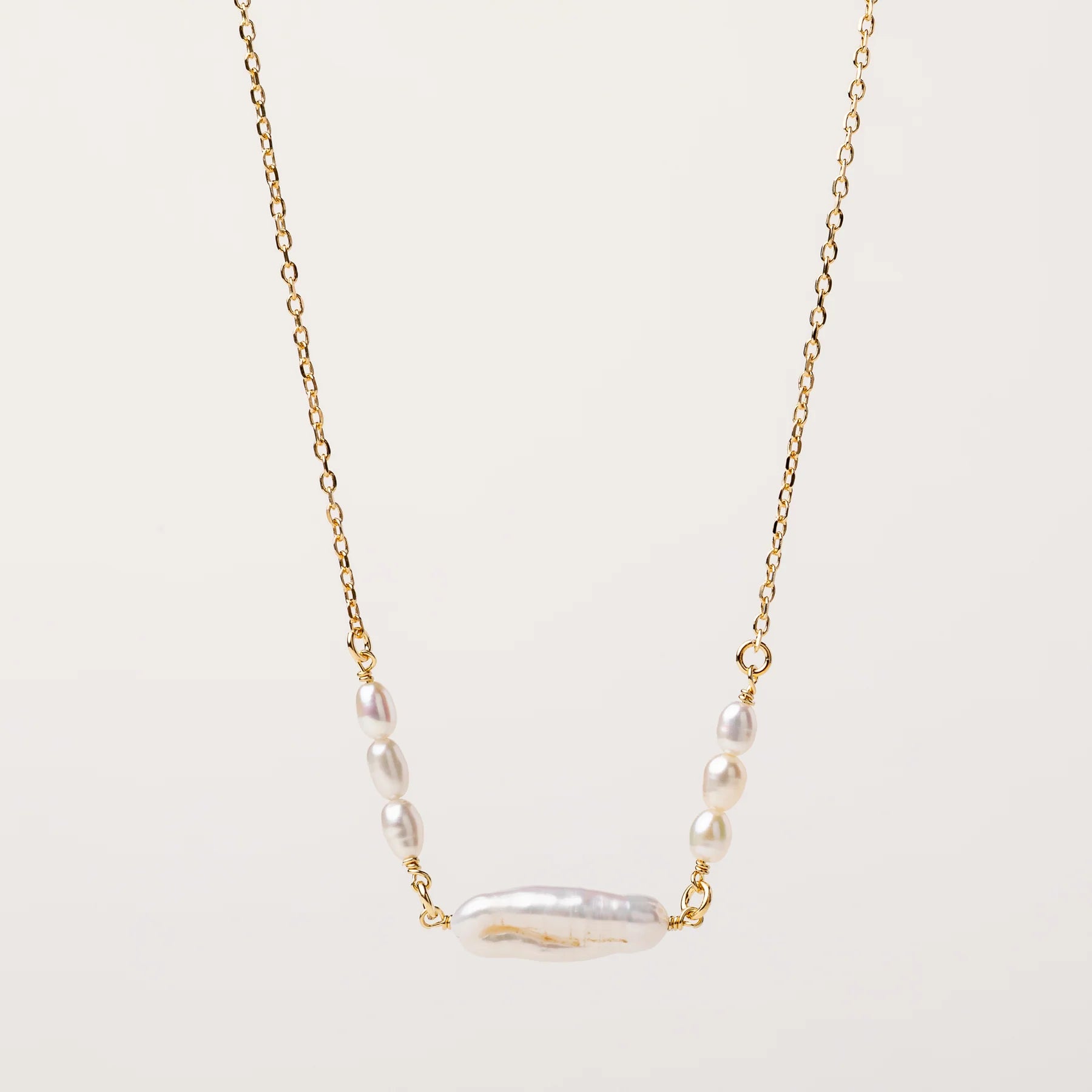 Collana perla keshi 40+4CM