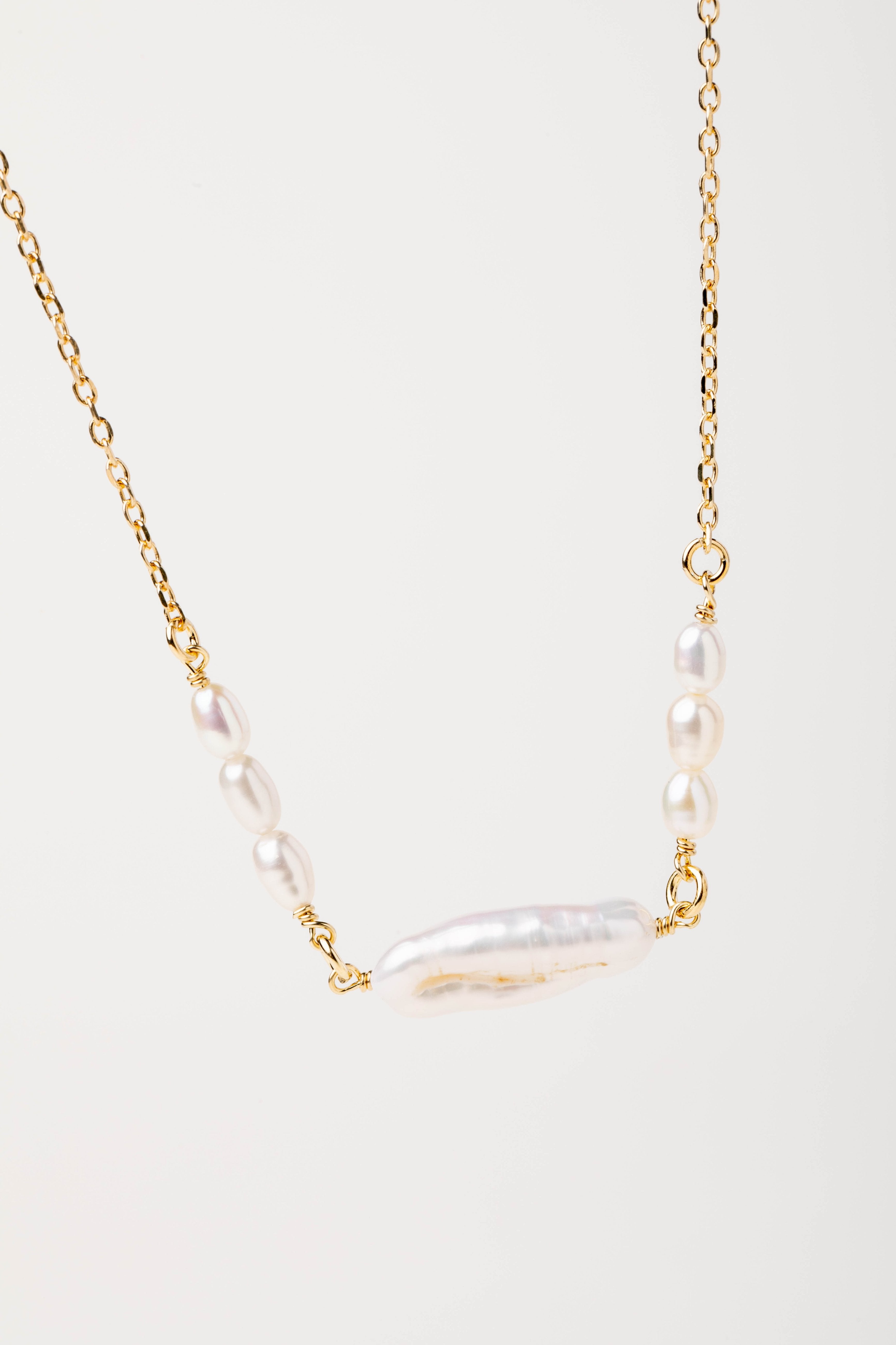Collana perla keshi 40+4CM