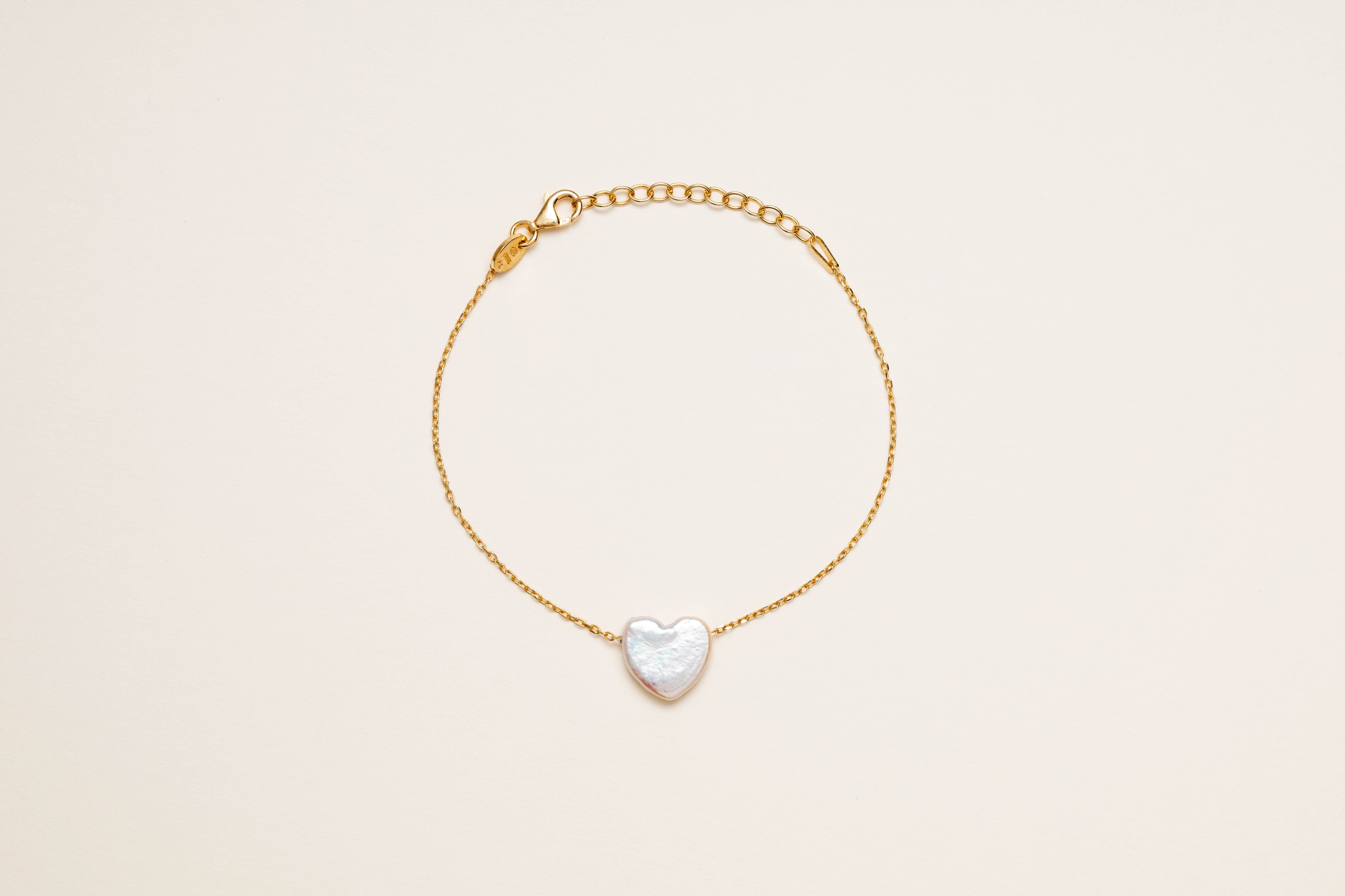 Bracciale con perla cuore