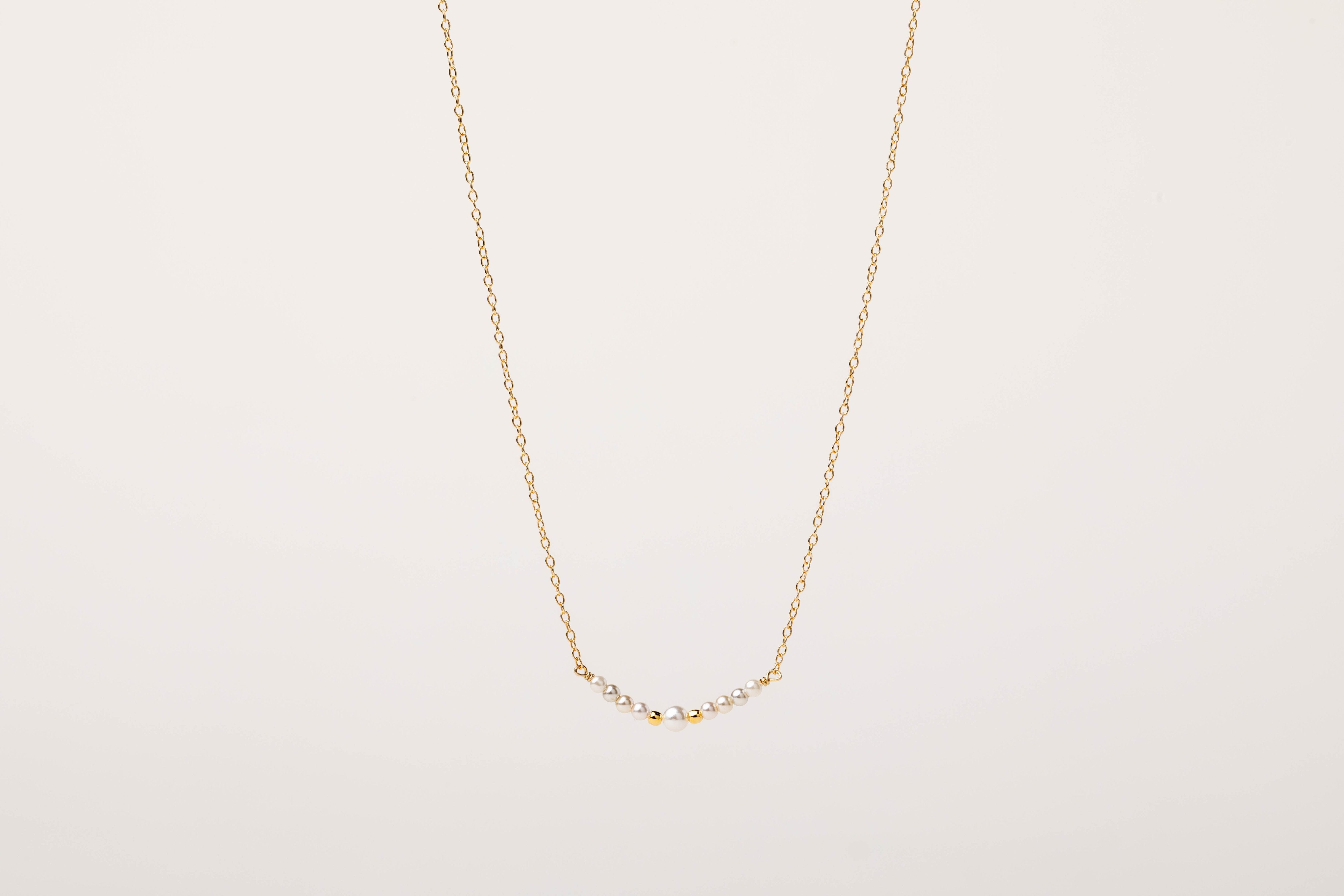 Collana catena perle mini 40+4CM