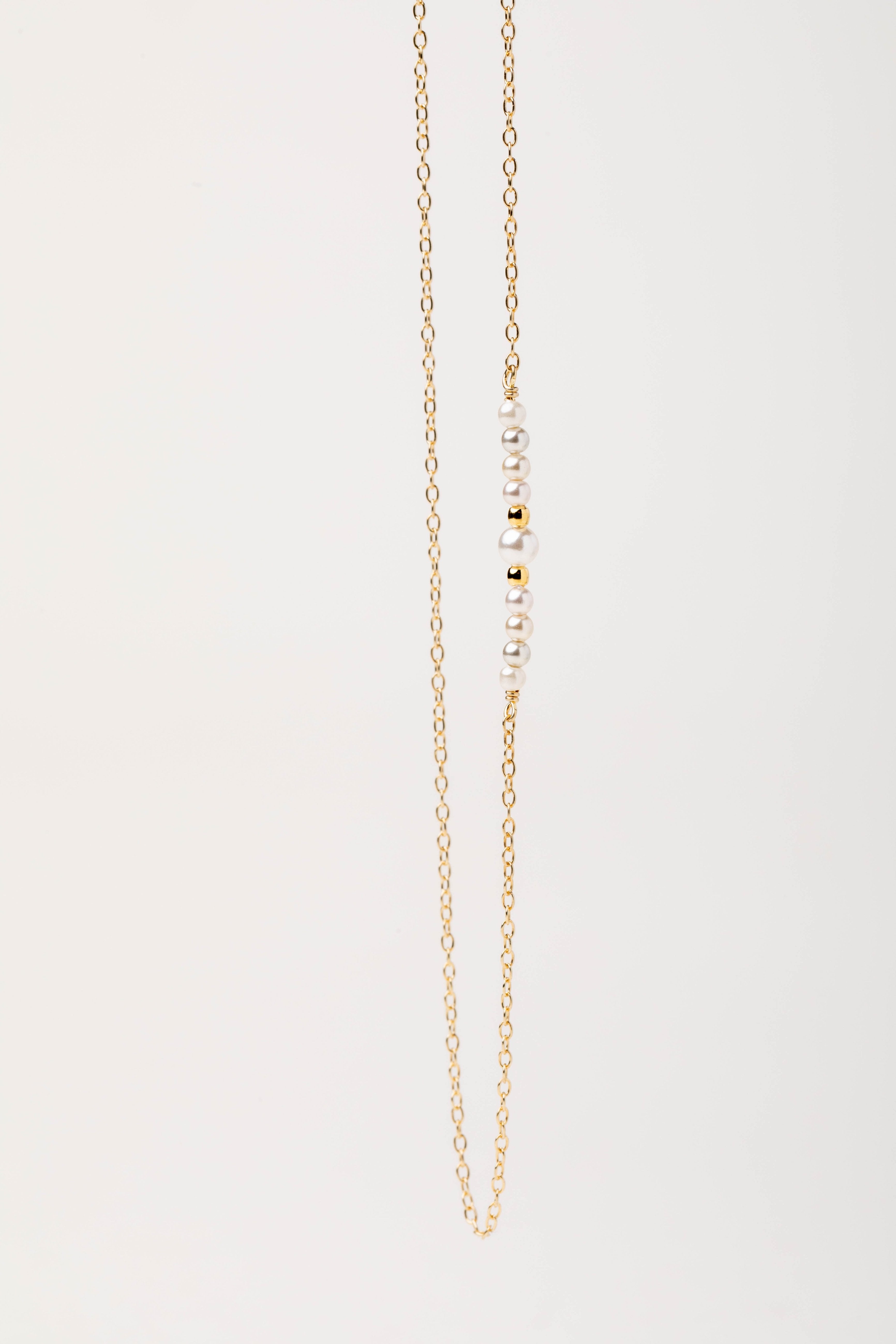 Collana catena perle mini 40+4CM