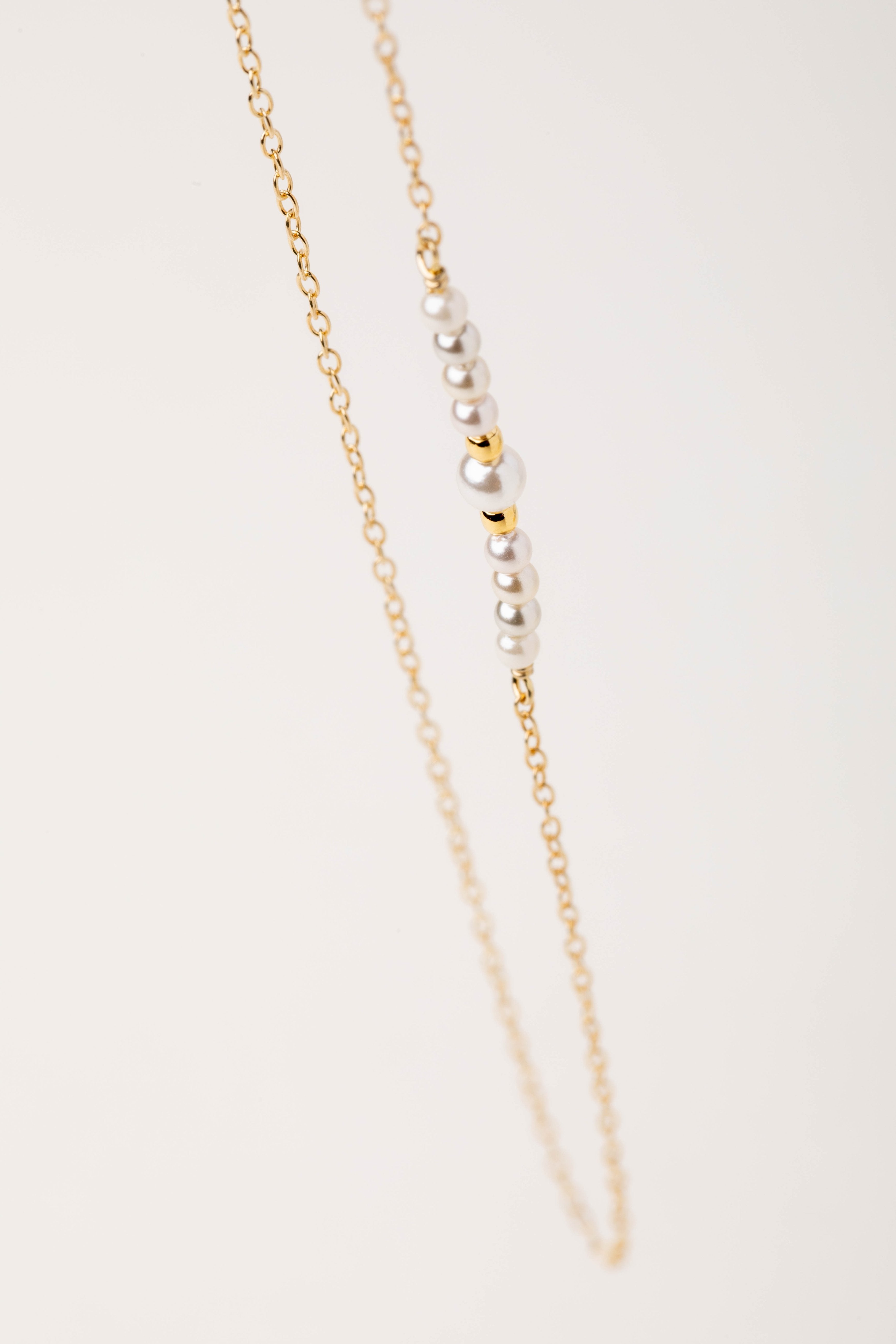 Collana catena perle mini 40+4CM