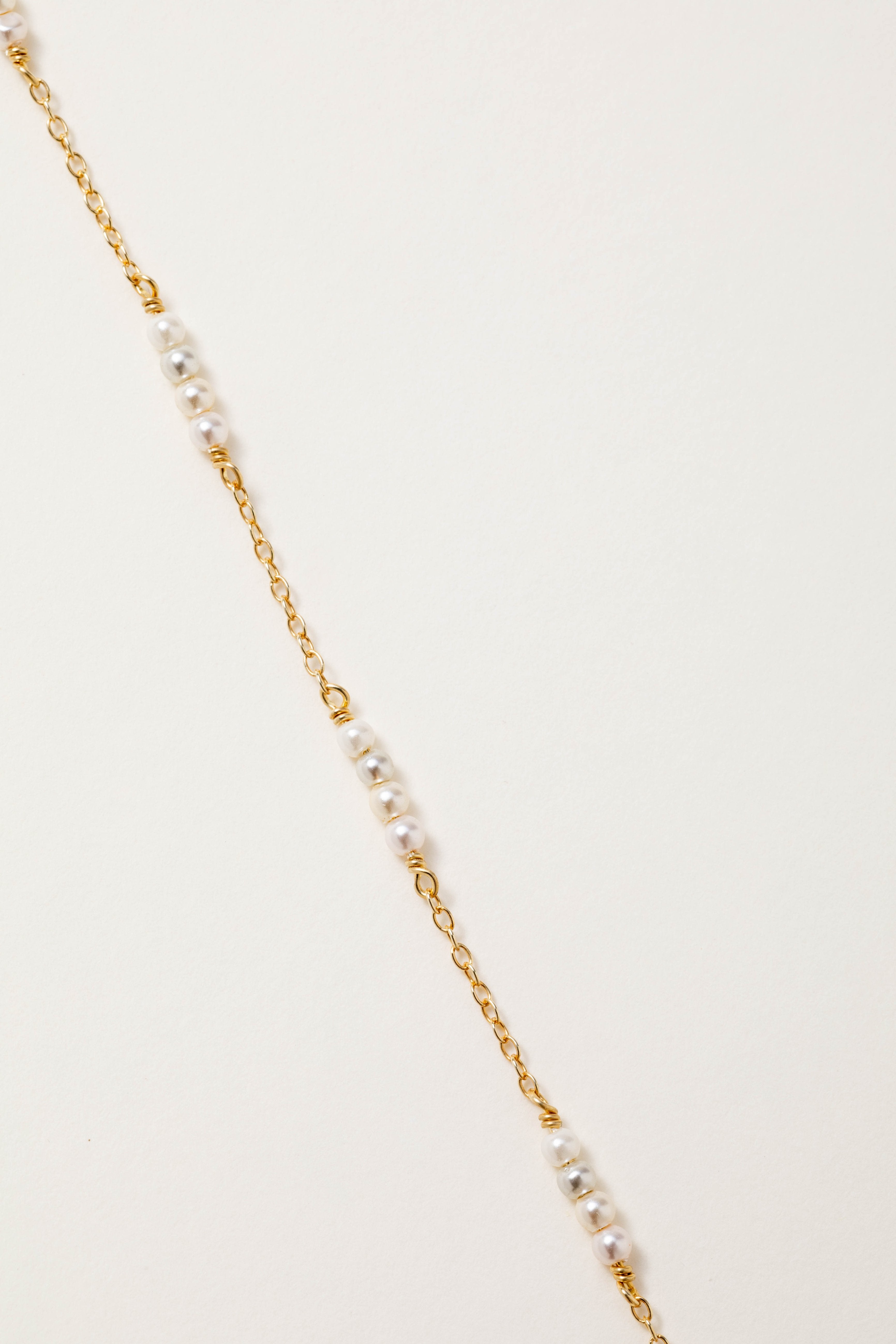 Bracciale catena perle mini alternate