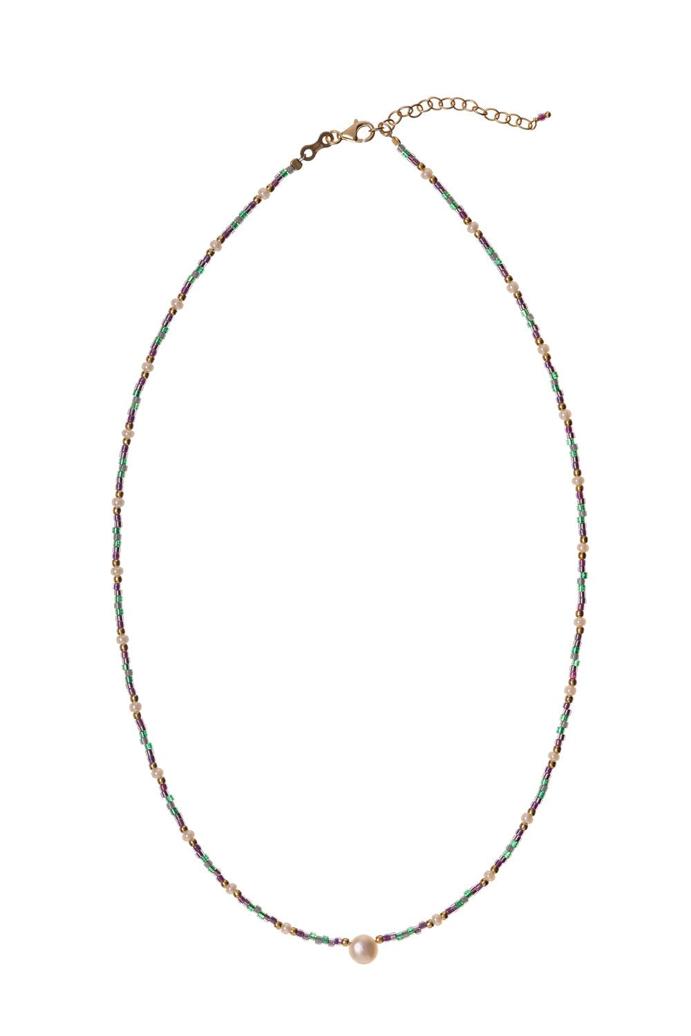 Collana miyuki e perla 40+4CM