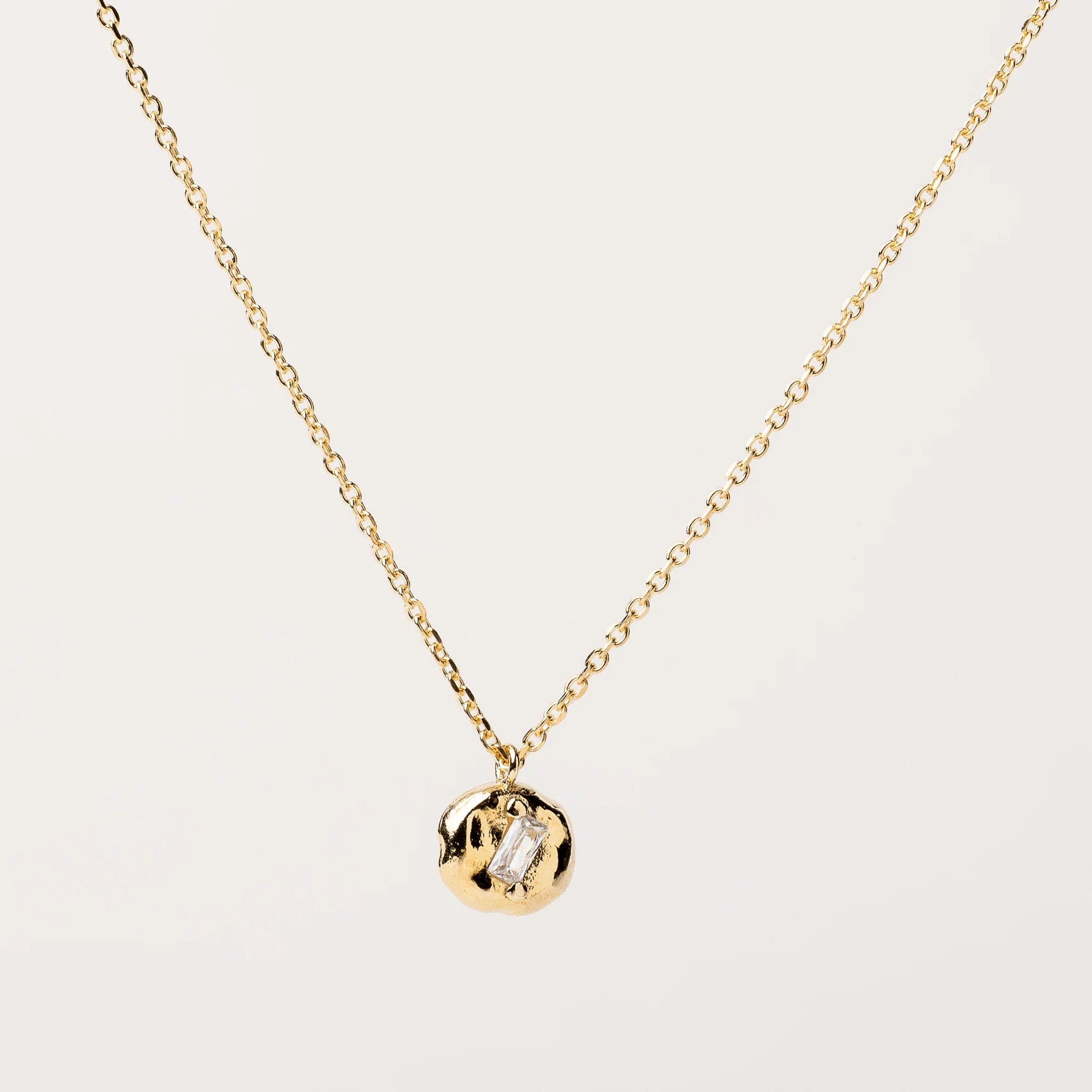 Collana tondo centrale con zircone 40+4C