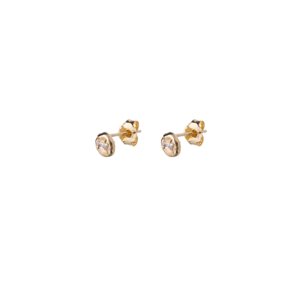 Orecchini tondo con zircone