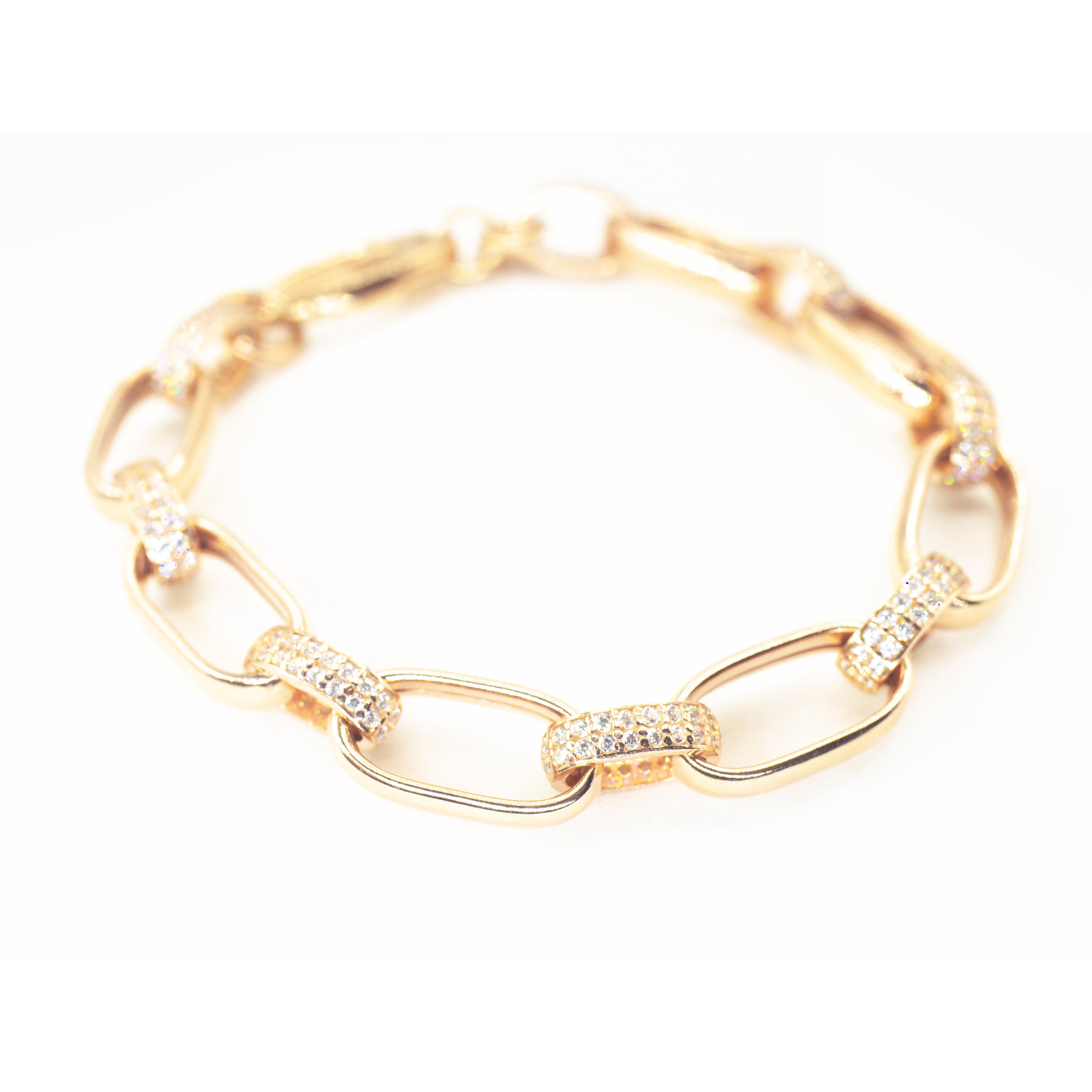 Bracciale con Pendente Tondo Bianco ag 925 cm 19