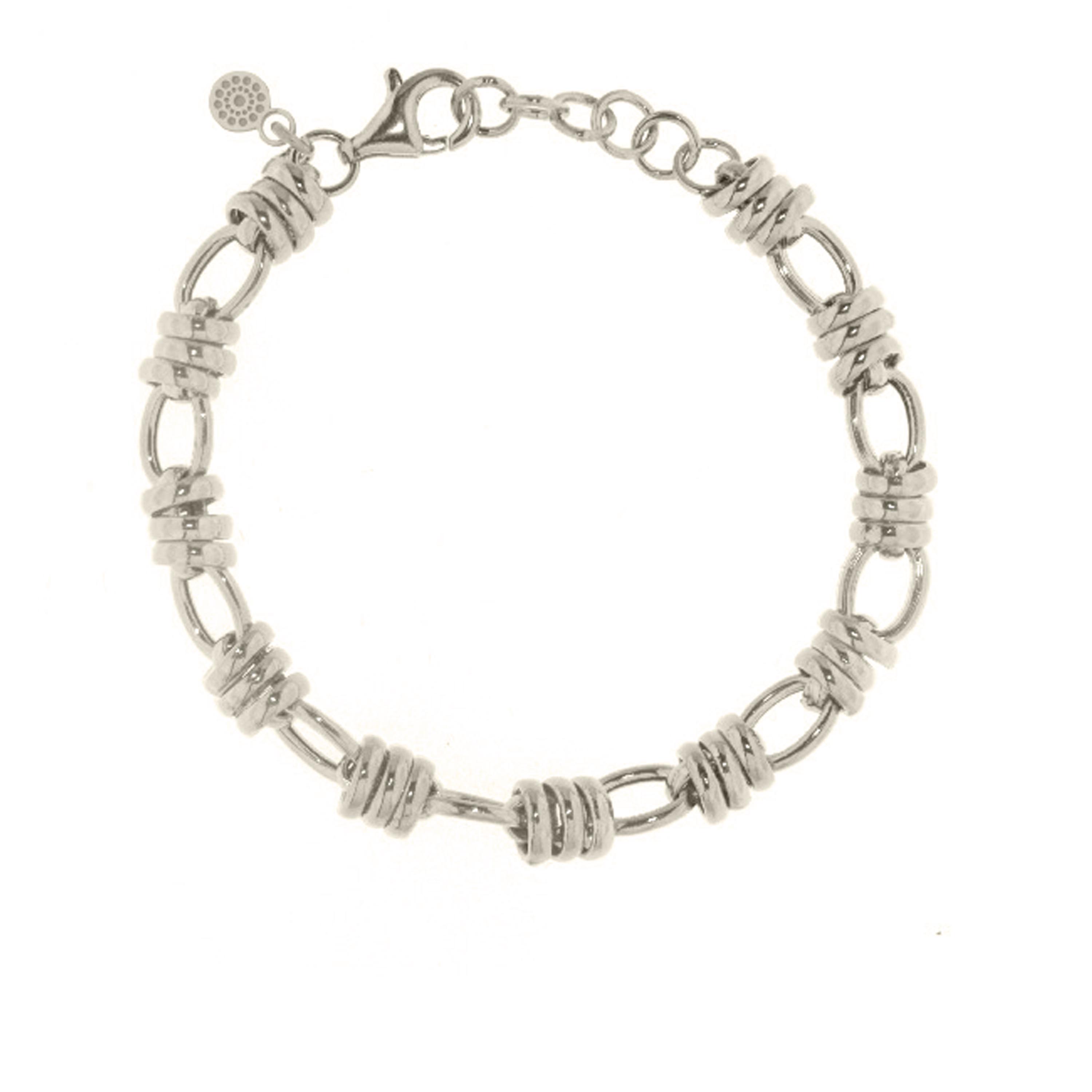 Bracciale Rolo' e Rondelle Medio ag925 cm 19