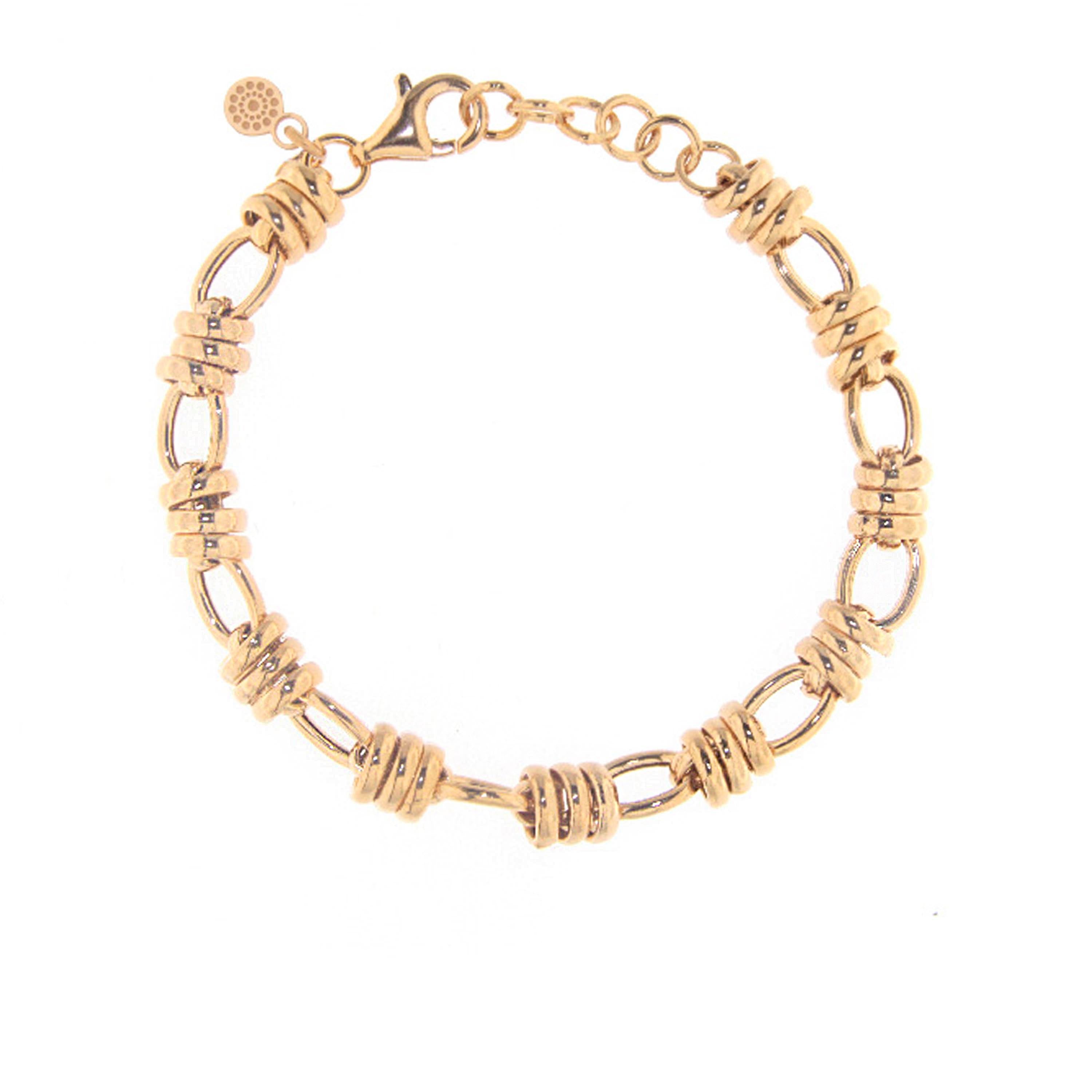 Bracciale Rolò e Rondelle Medio ag925 dorato