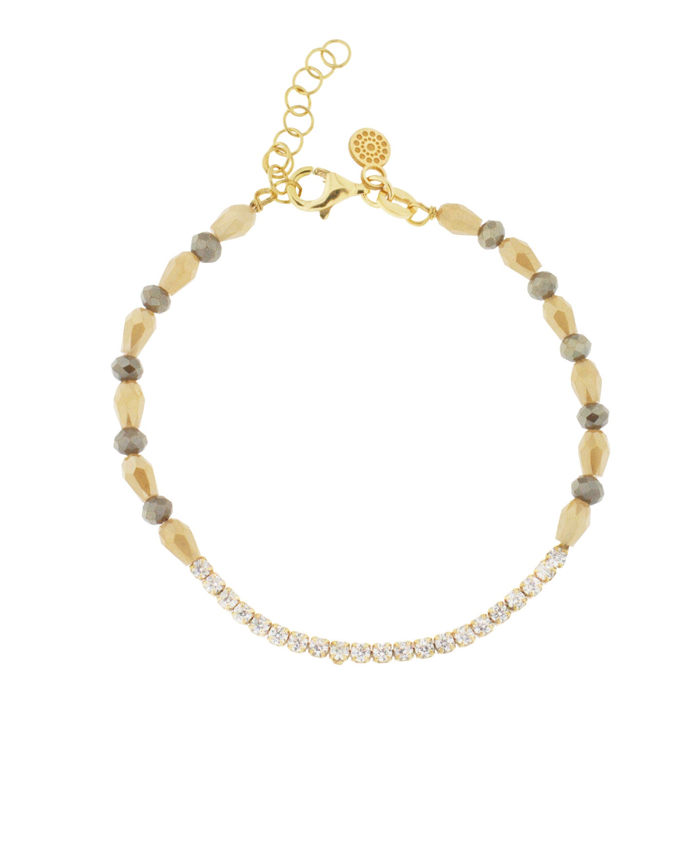 Bracciale con Pendente Cuore Rosso ag925 rosè cm 19