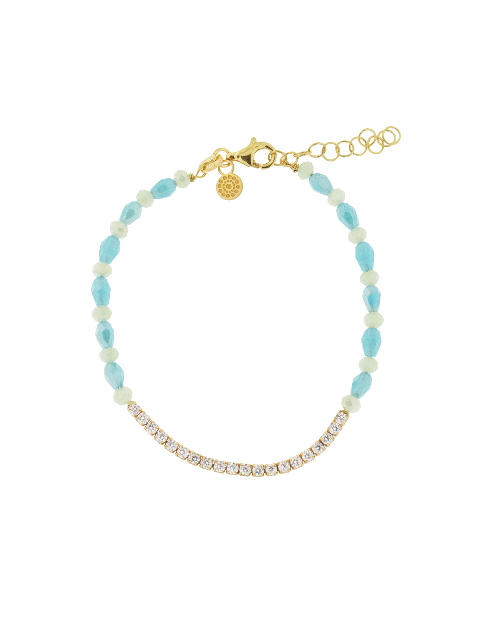 Bracciale con Pendente Cuore Rosso ag925 rosè cm 19