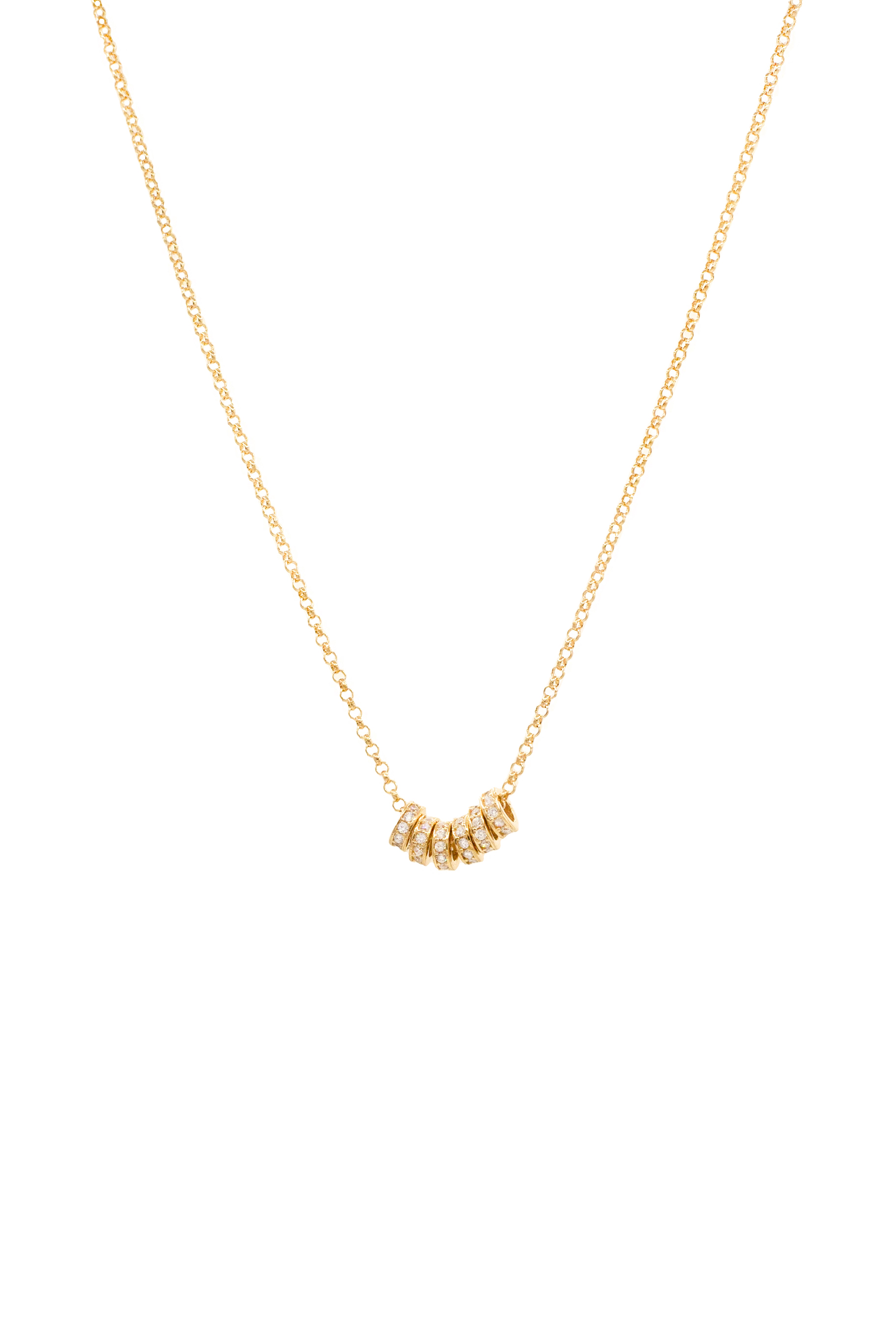 Collana Zirconi Bianchi Ag925 rosè cm 45