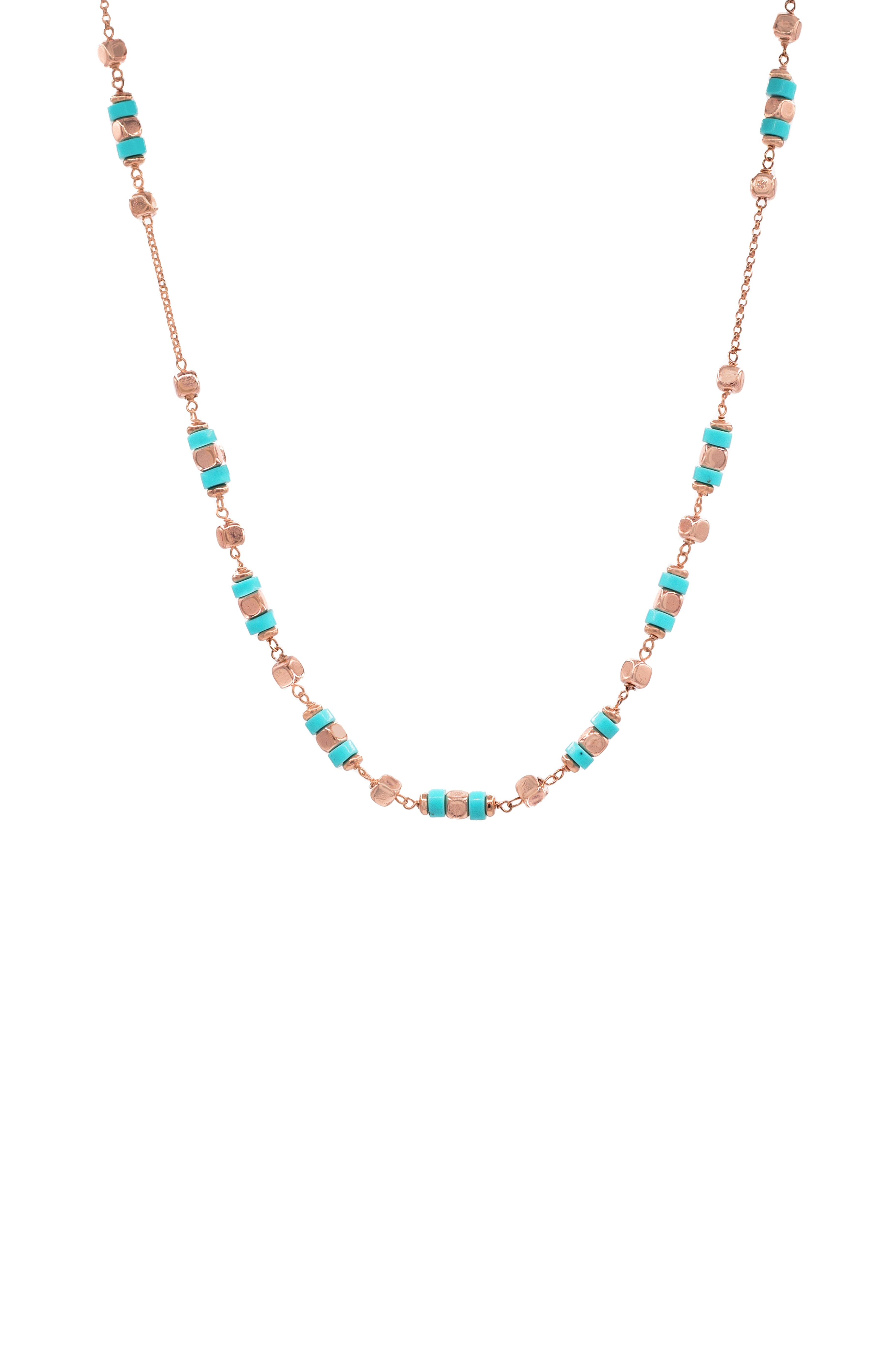 Collana Zirconi Bianchi Ag925 rosè cm 45