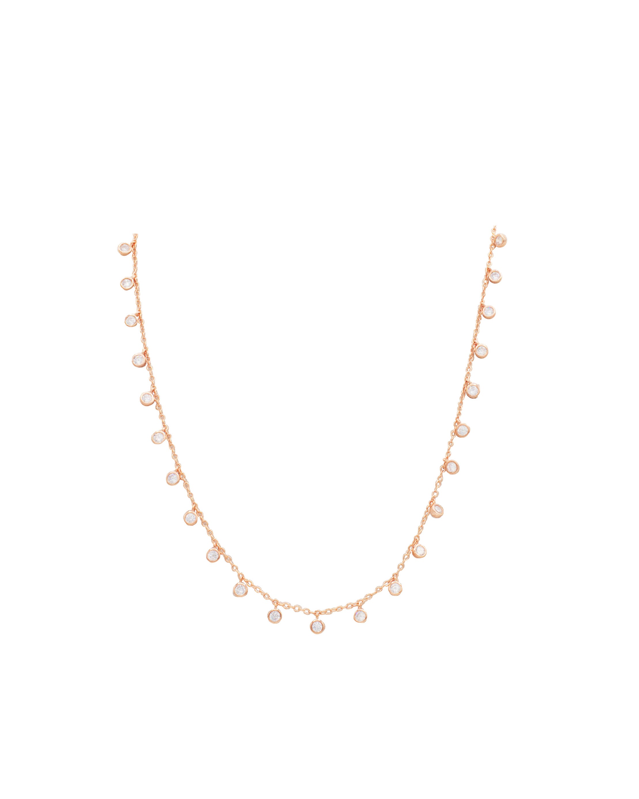 Collana Cipolline Charms Bianche ag925 rosè cm45