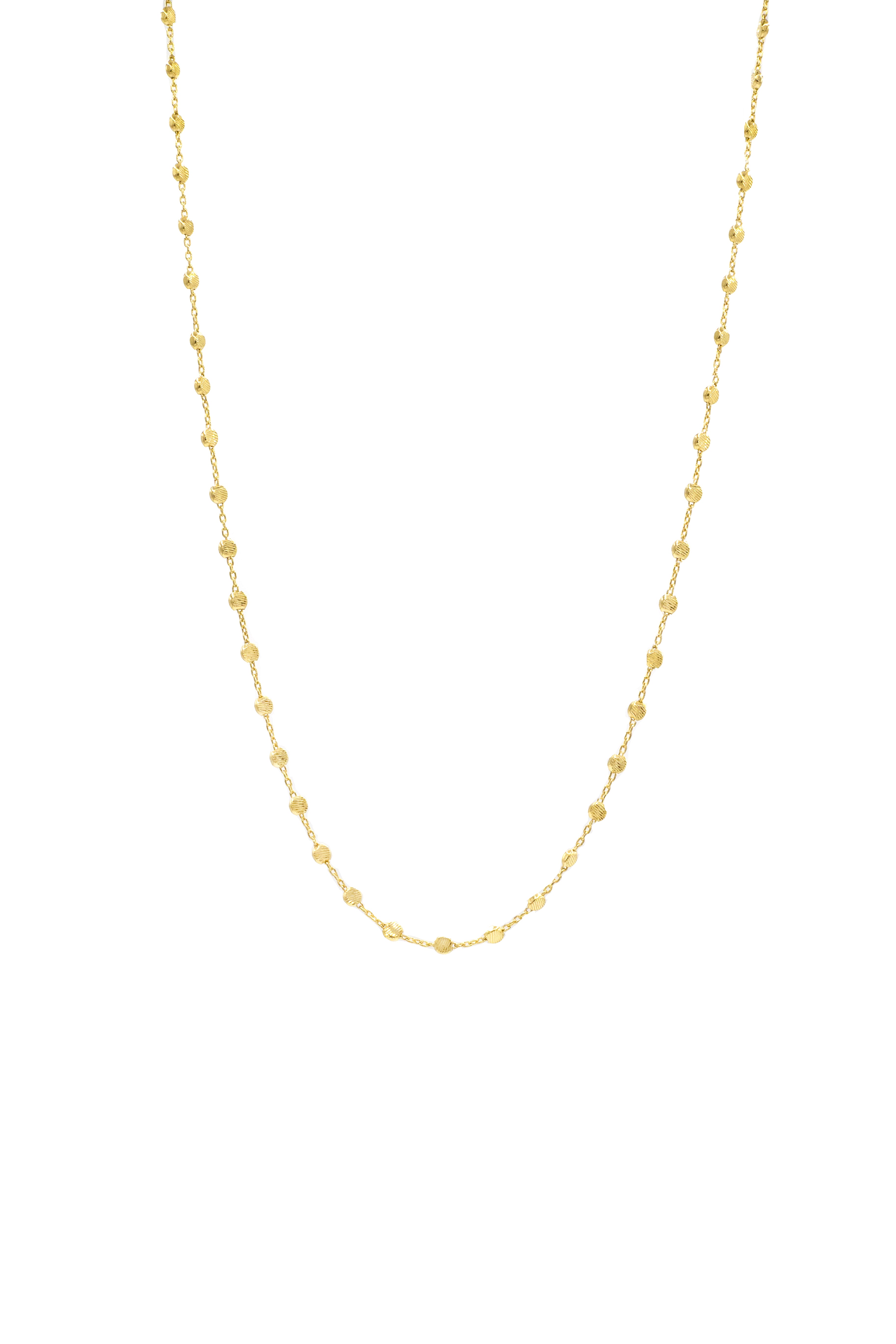 Collana Dischetti Diamantati ag925 dorata cm40