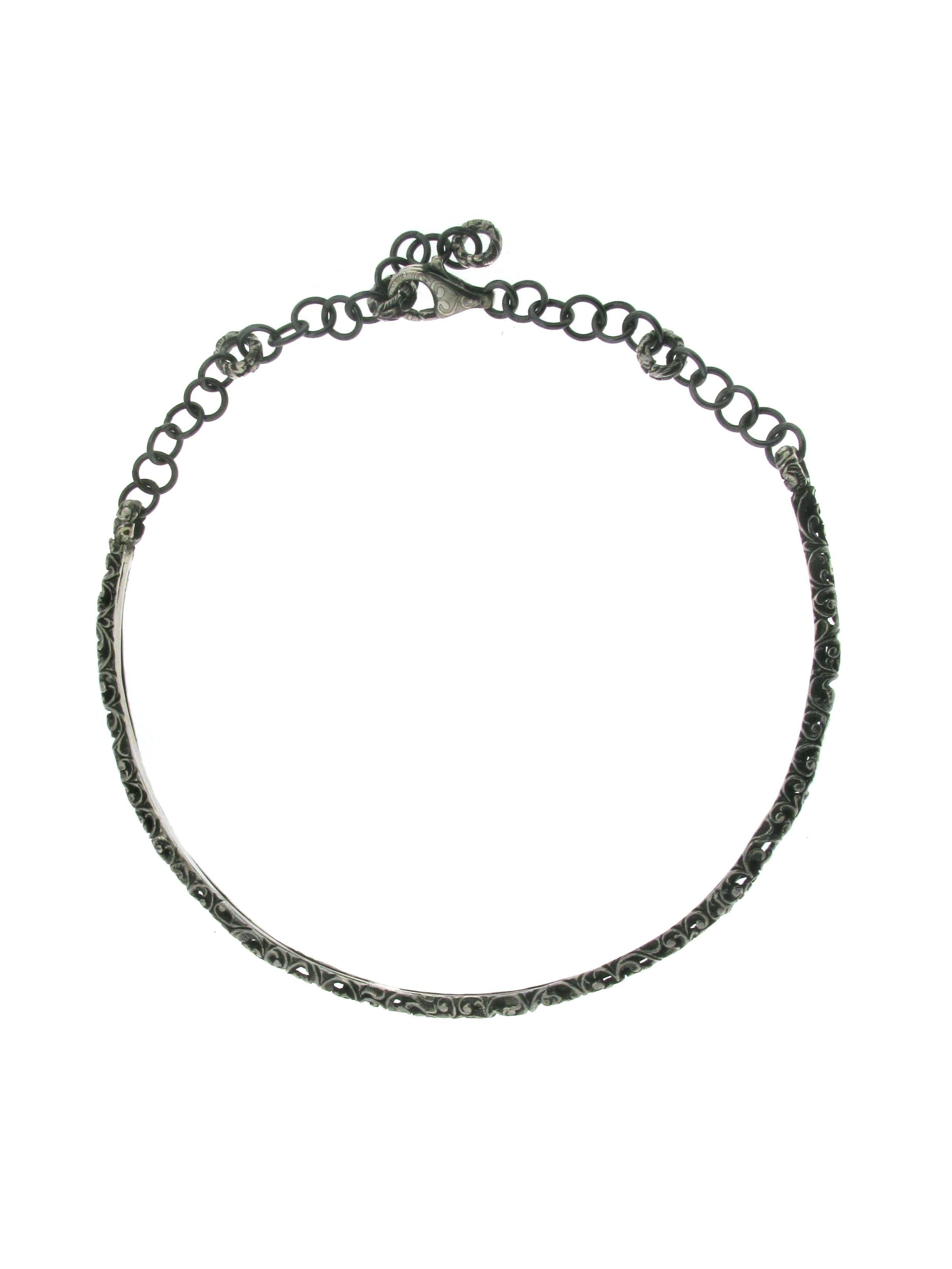 COLLANE IN ARGENTO A CERCHIO INTAGLIATO