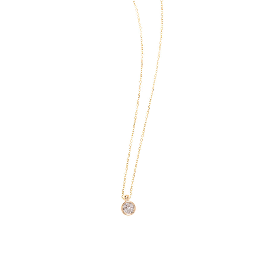 KFD 20 MENO TRAFILATA + ANELLO A MOLLA CM 42 CON 1° ANELLO A CM 40 7 DIAMANTI ETICI DA 1,10 MM CIASCUNO ETHICAL DIAMONDS CT. 0,045