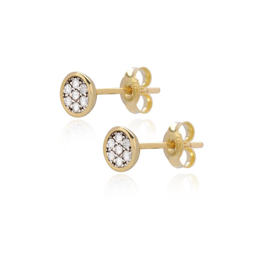 ETHICAL DIAMONDS CT. 0,09 14 DIAMANTI ETICI DA 1,10 MM CIASCUNO FARFALLINE IN ORO