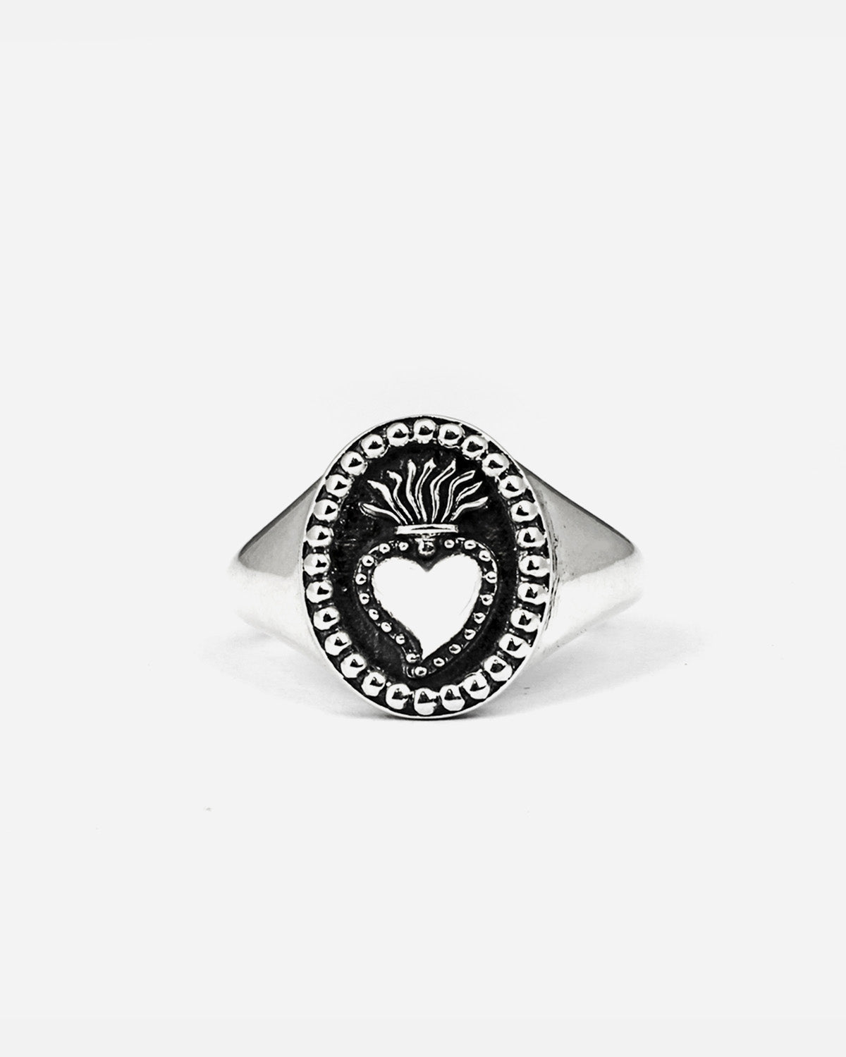 CHEVALIER OVALE CUORE EX VOTO / ARGENTO BRUNITO LU