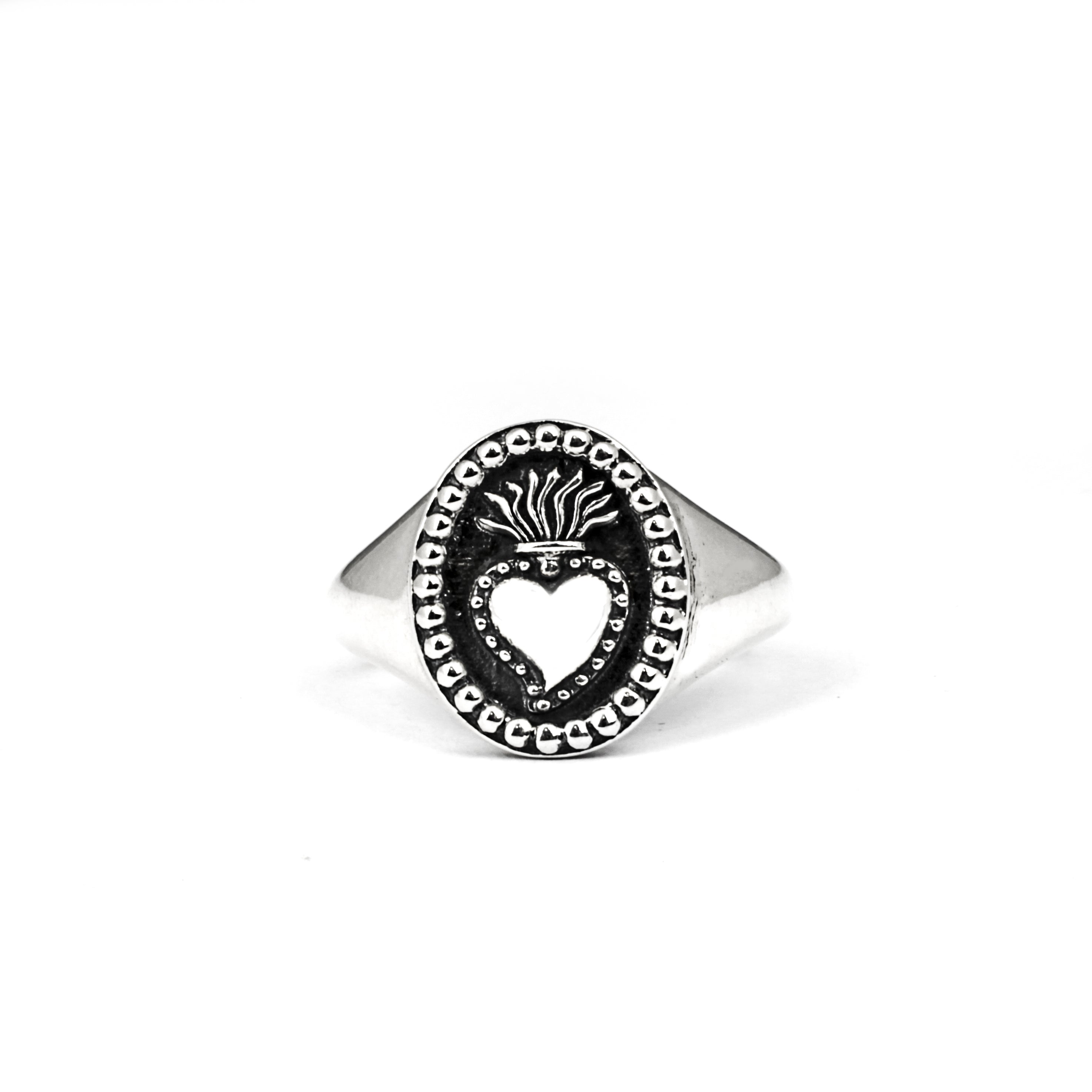 CHEVALIER OVALE CUORE EX VOTO / ARGENTO BRUNITO LU