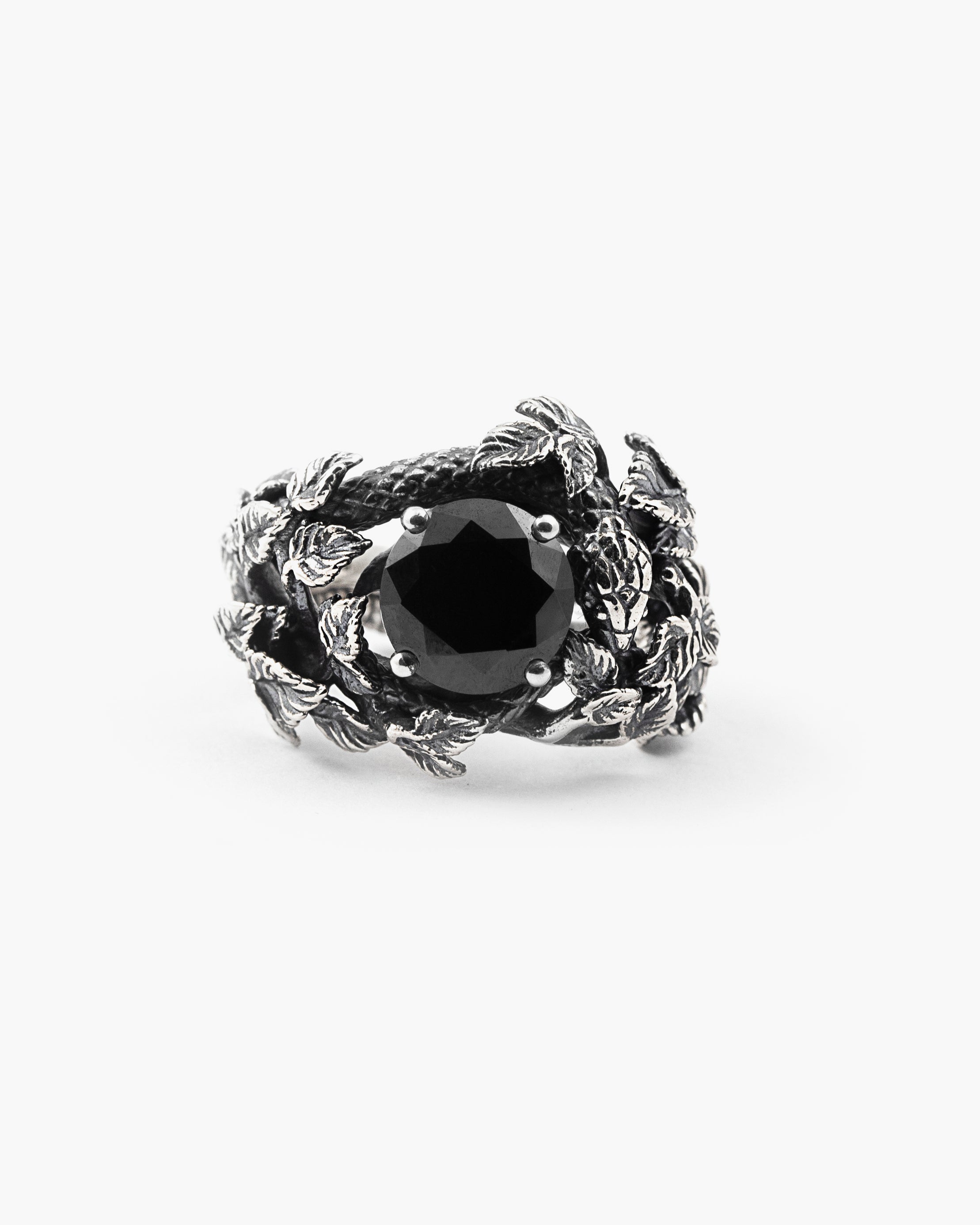 ANELLO EDEN SOLITARIO CON ZIRCONIA CUBICA NERA / A