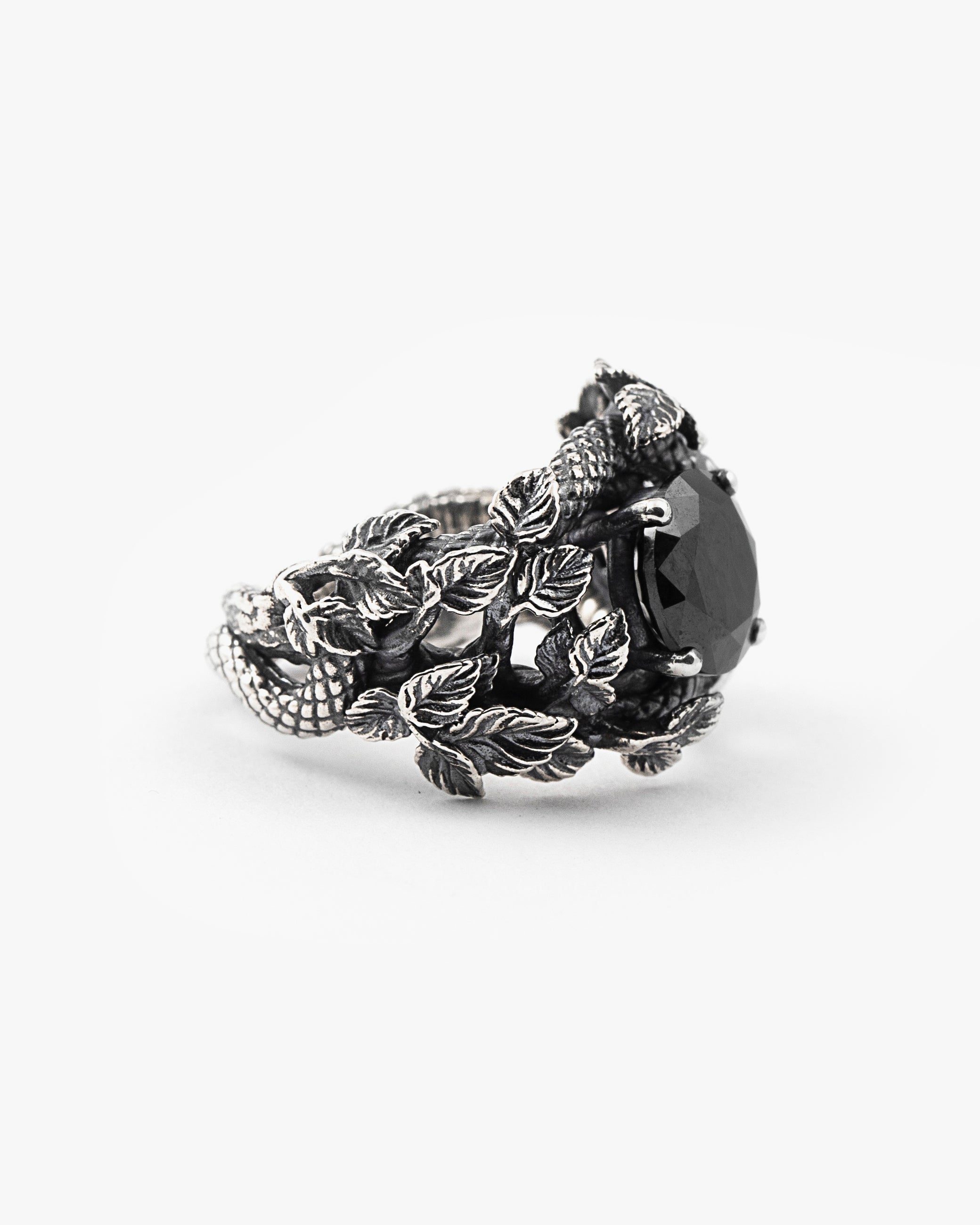 ANELLO EDEN SOLITARIO CON ZIRCONIA CUBICA NERA / A