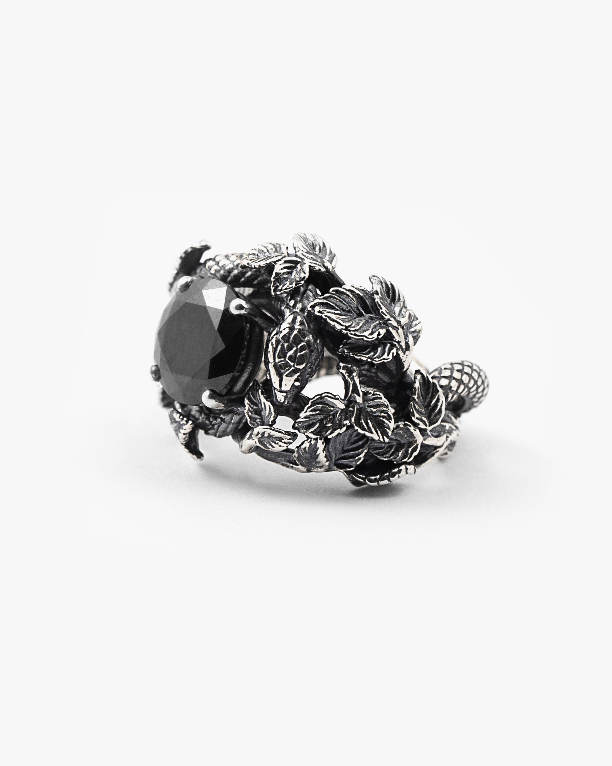 ANELLO EDEN SOLITARIO CON ZIRCONIA CUBICA NERA / A