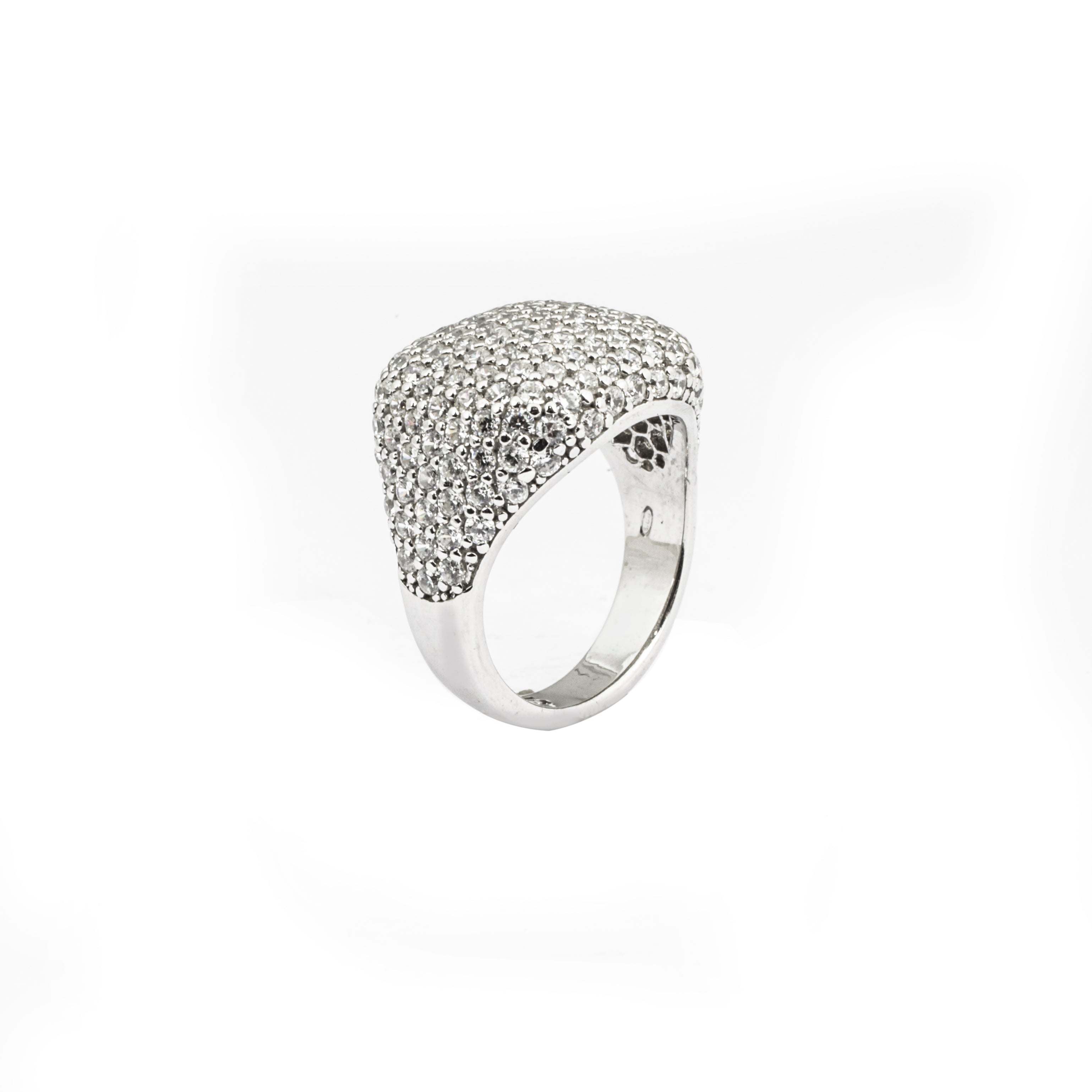 CHEVALIER QUADRATO CON ZIRCONIA CUBICA / GALVANICA