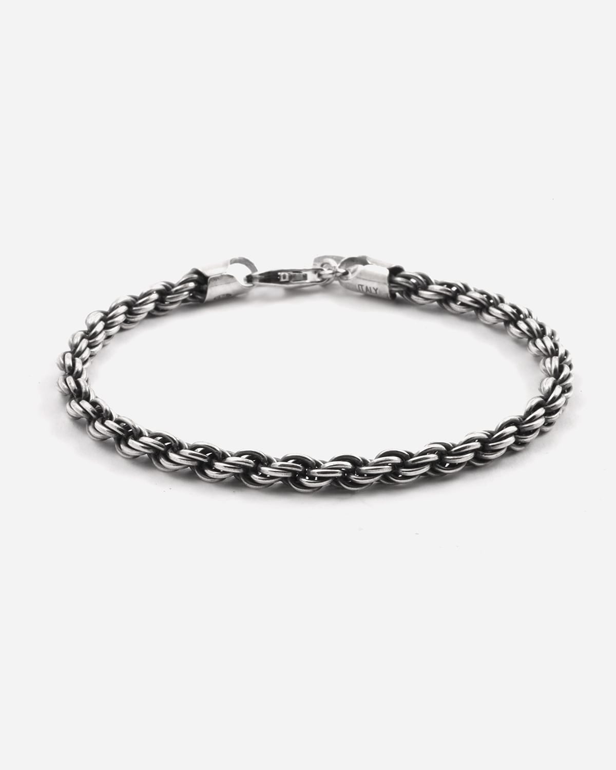BRACCIALE CORDA 100 / ARGENTO BRUNITO LUCIDO