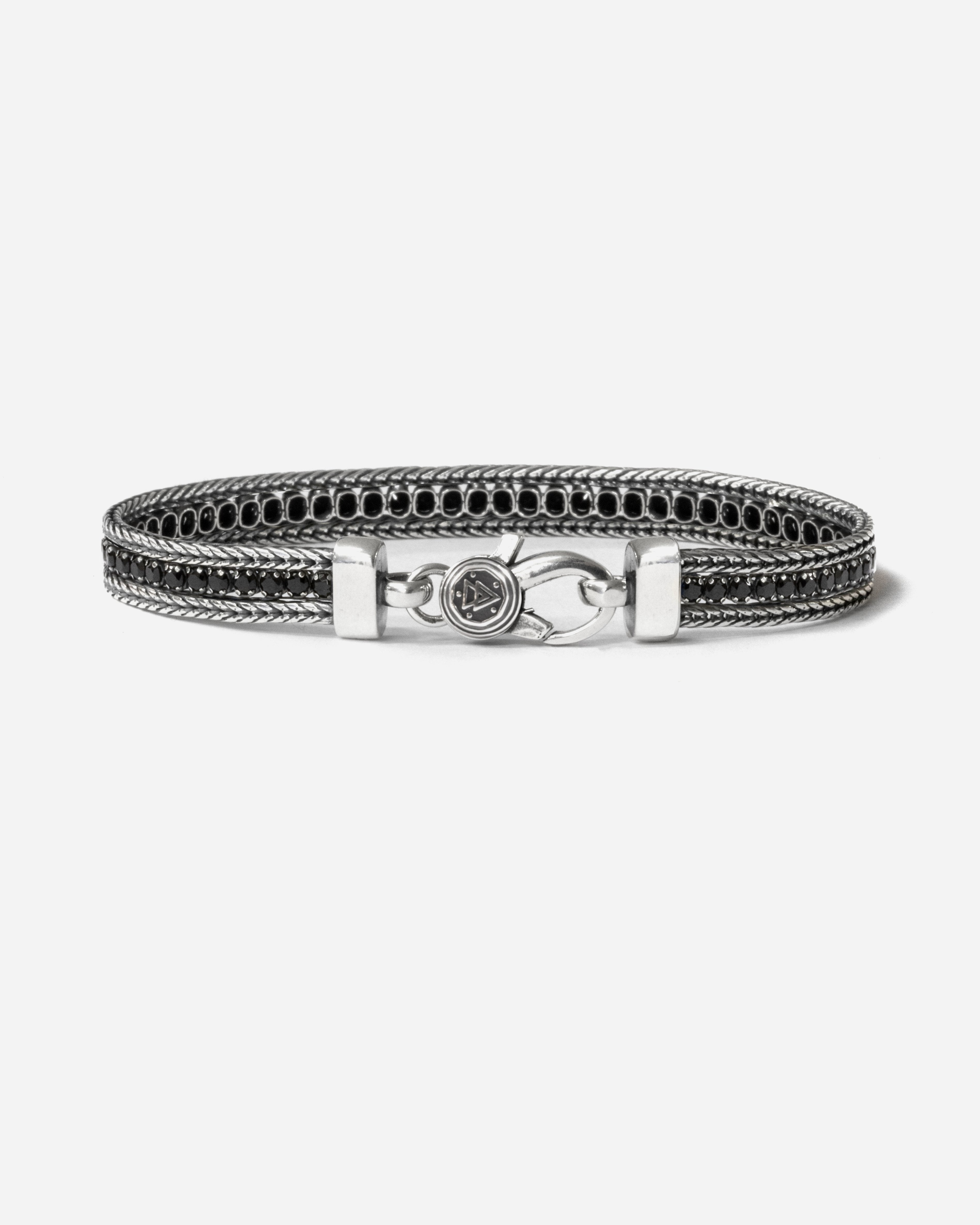 BRACCIALE TENNIS BLACK FOXTAIL / ARGENTO BRUNITO L