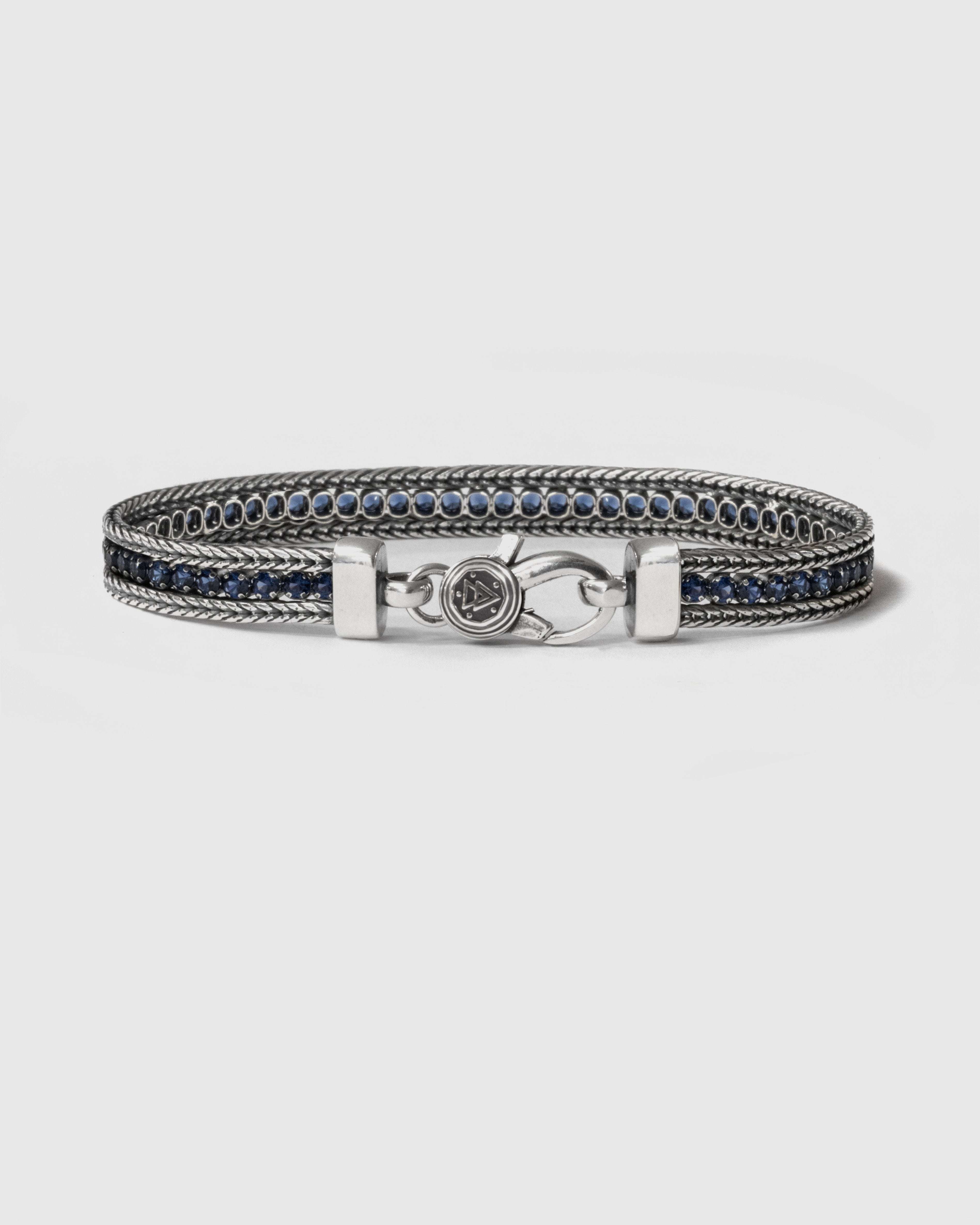 BRACCIALE TENNIS BLU FOXTAIL / ARGENTO BRUNITO LUC